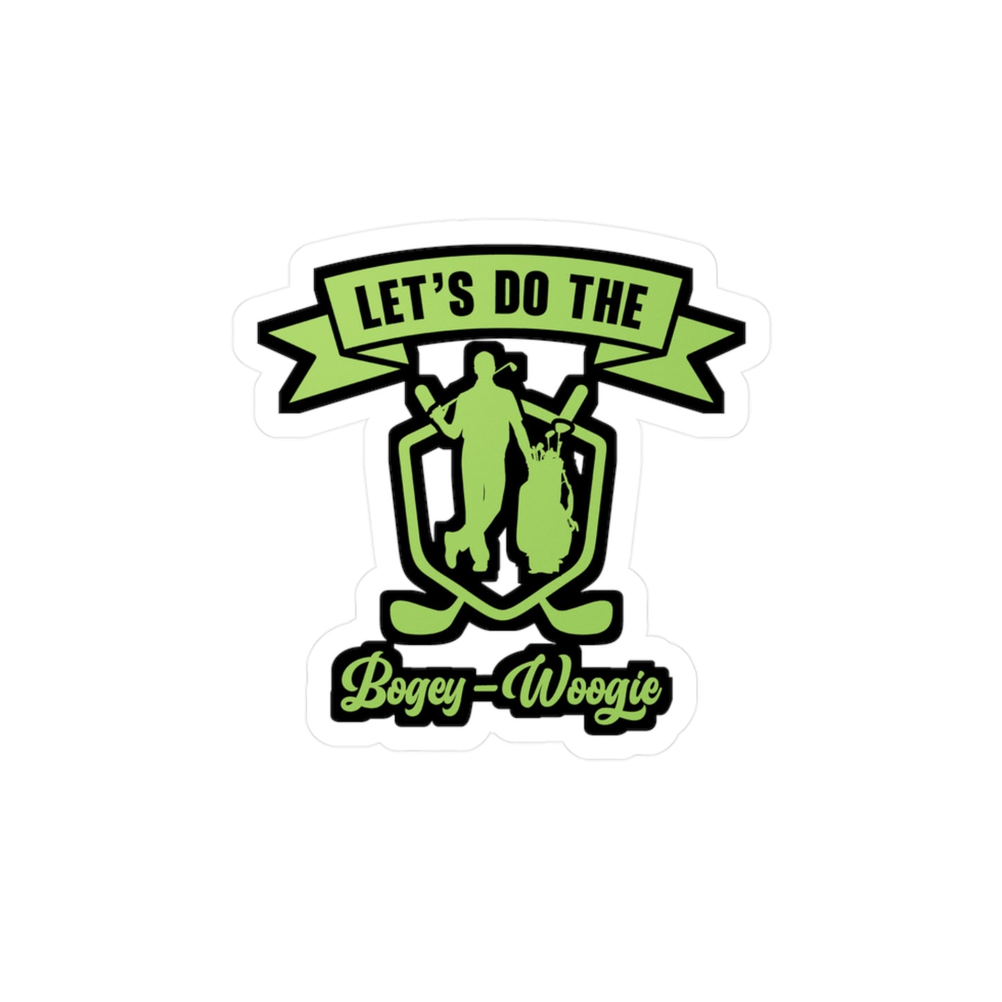 Bogey Woogie - Golf Sticker for Car Window Laptop Sticker. Water Bottle Sticker, Vinyl Golfing Decal, Golfer Sticker - Golf Gift
