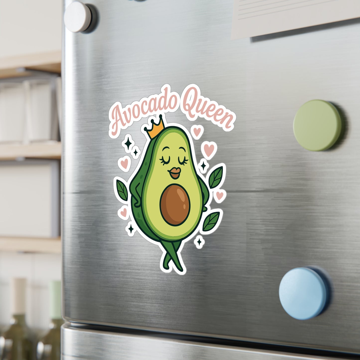 Avocado Queen - Avocado Sticker for Laptops & Water Bottles - Funny Gift for Women, Teens & Avocado Lovers