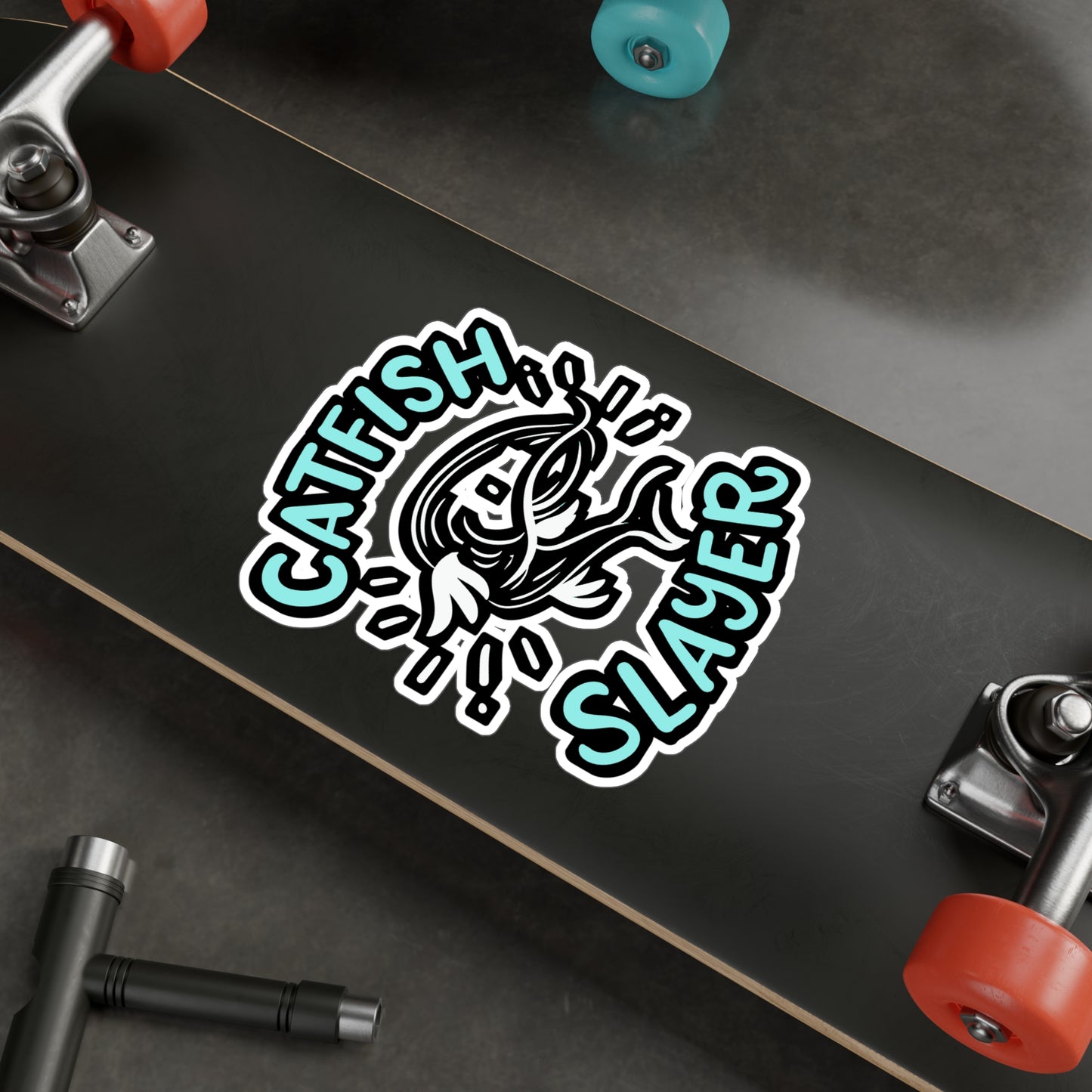 Catfish Slayer - Catfish Sticker for Car Window Laptop Sticker. Water Bottle Sticker, Vinyl Goonch Decal, Bait Sticker - Catfish Gift