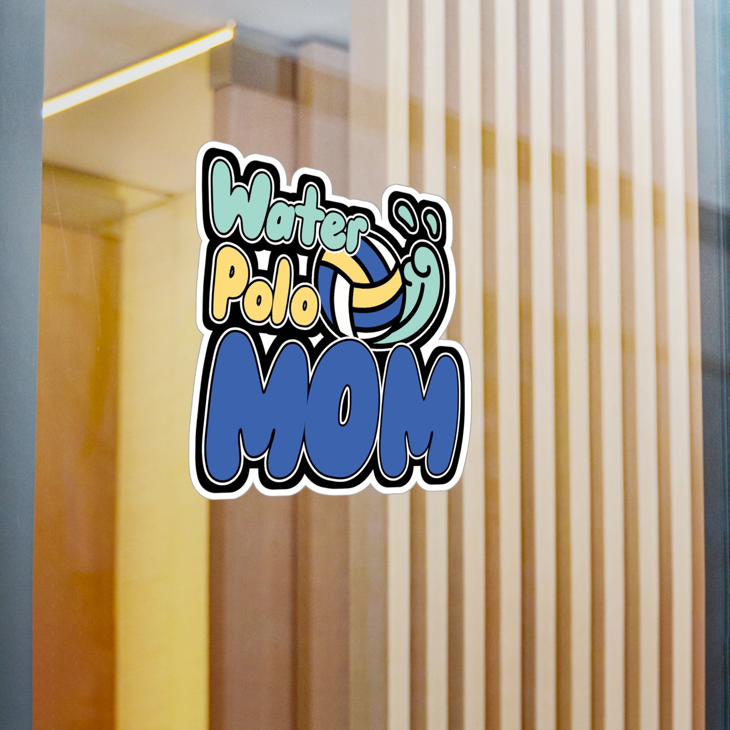Water Polo Mom - Watersports Sticker for Wall, Laptop, Window, Truck, Car Watersports Gift Vinyl Water Decal Sticker