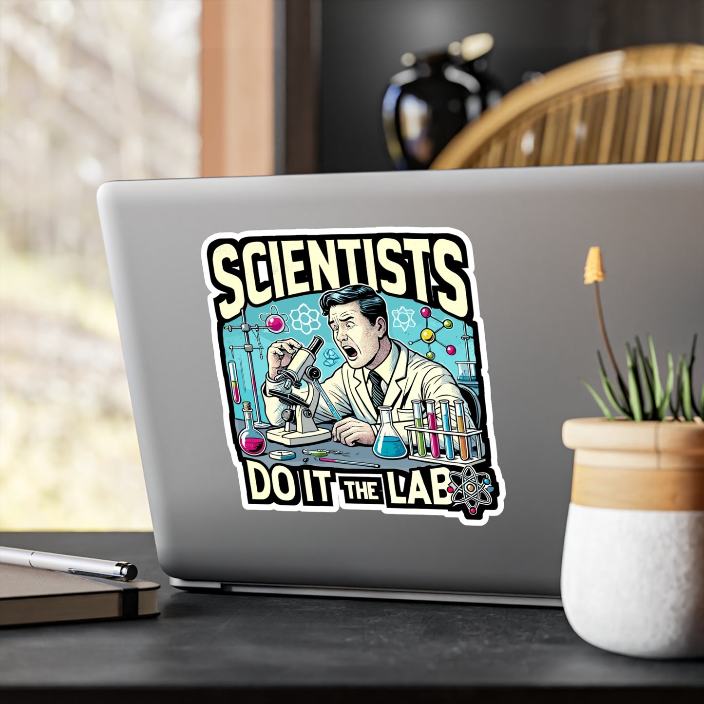 Scientists Do It In THE Lab - Science Sticker for Laptop Sticker. Water Bottle Sticker, Vinyl Lab Decal - Science Gift