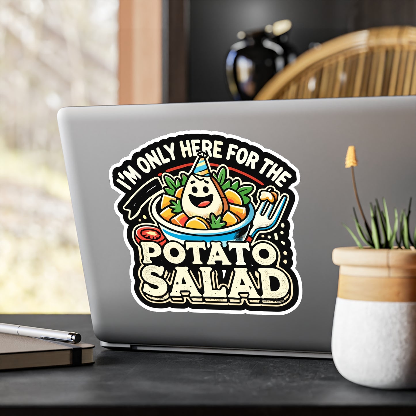 I'm Only Here for The Potato Salad - Potato Sticker for Laptop Sticker. Water Bottle Sticker, Vinyl Salad Decal - Potato Gift