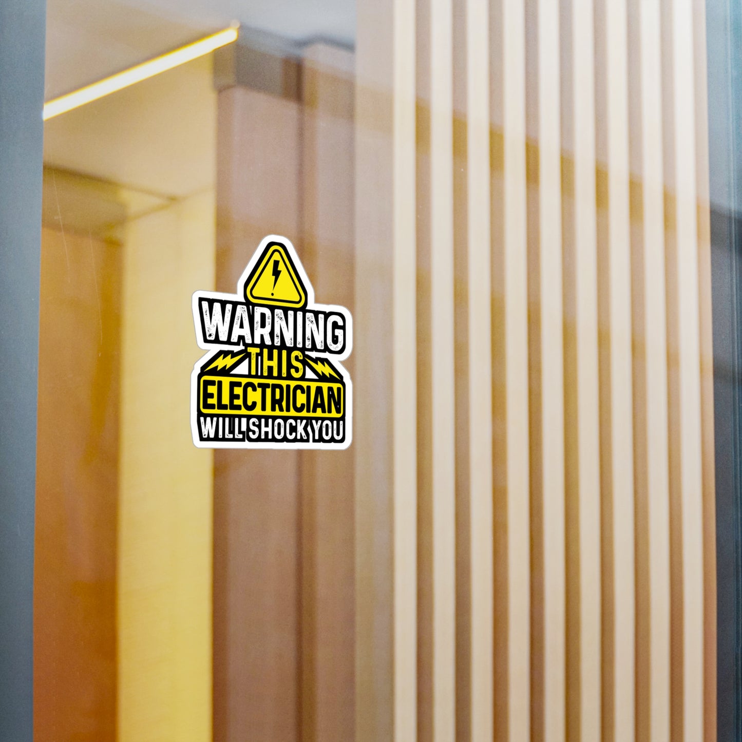 Warning This Electrician Will Shock You - Electrician Sticker for Wall, Laptop, Window, Truck, Car Electrician Gift Vinyl Stripper Decal Sticker