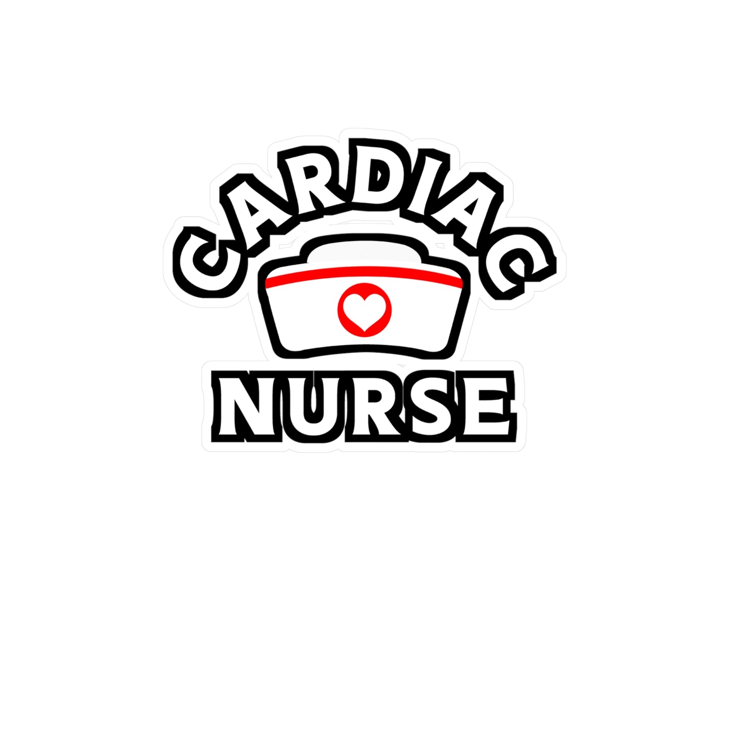 Cardiac Nurse Vinyl Decal for Car Window, Laptop, Water Bottle | Heart Sticker | Perfect Gift for Cardiac Nurse