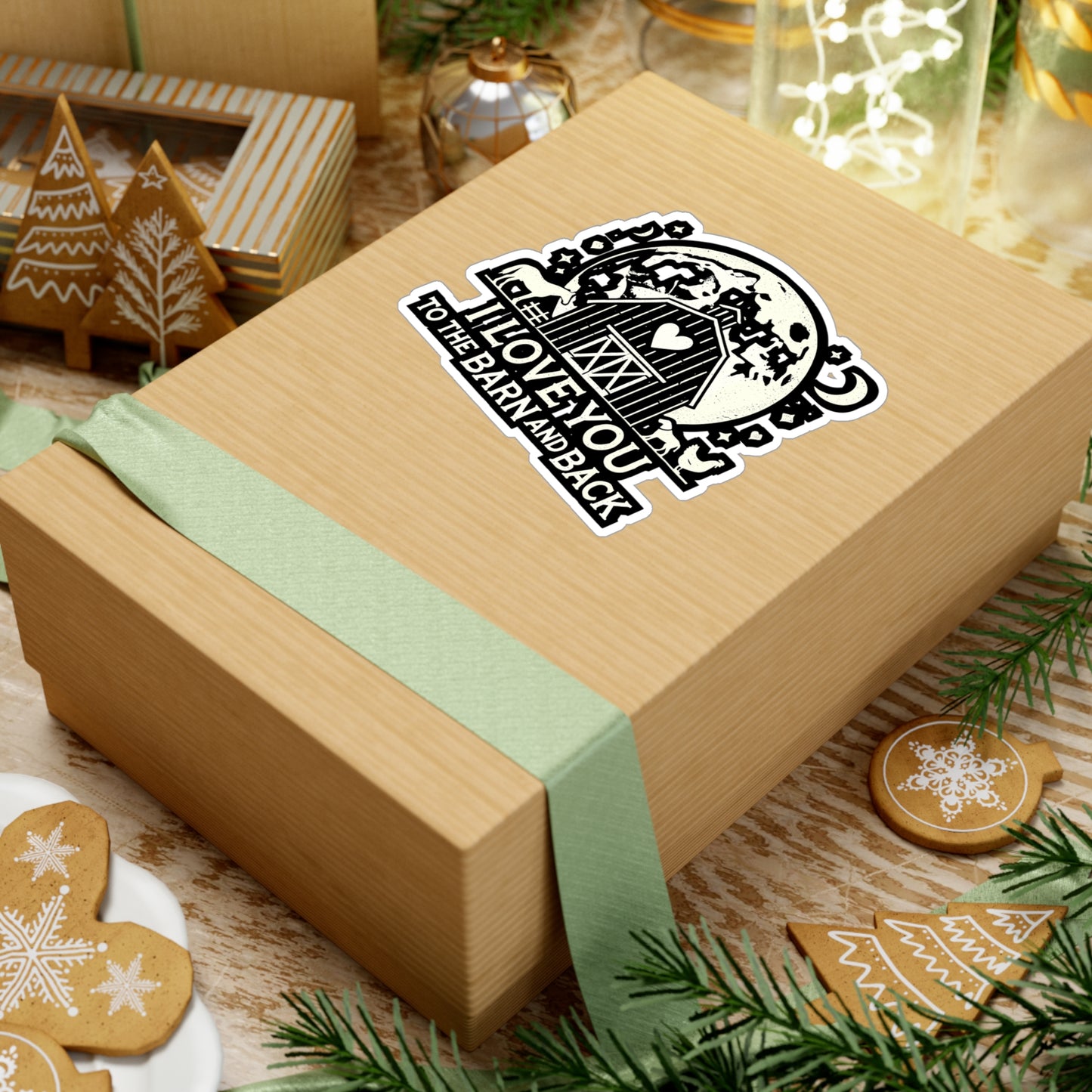 I Love You To The Barn And Back - Barn Sticker for Laptop Sticker. Water Bottle Sticker, Vinyl Country life Decal - Barn Gift