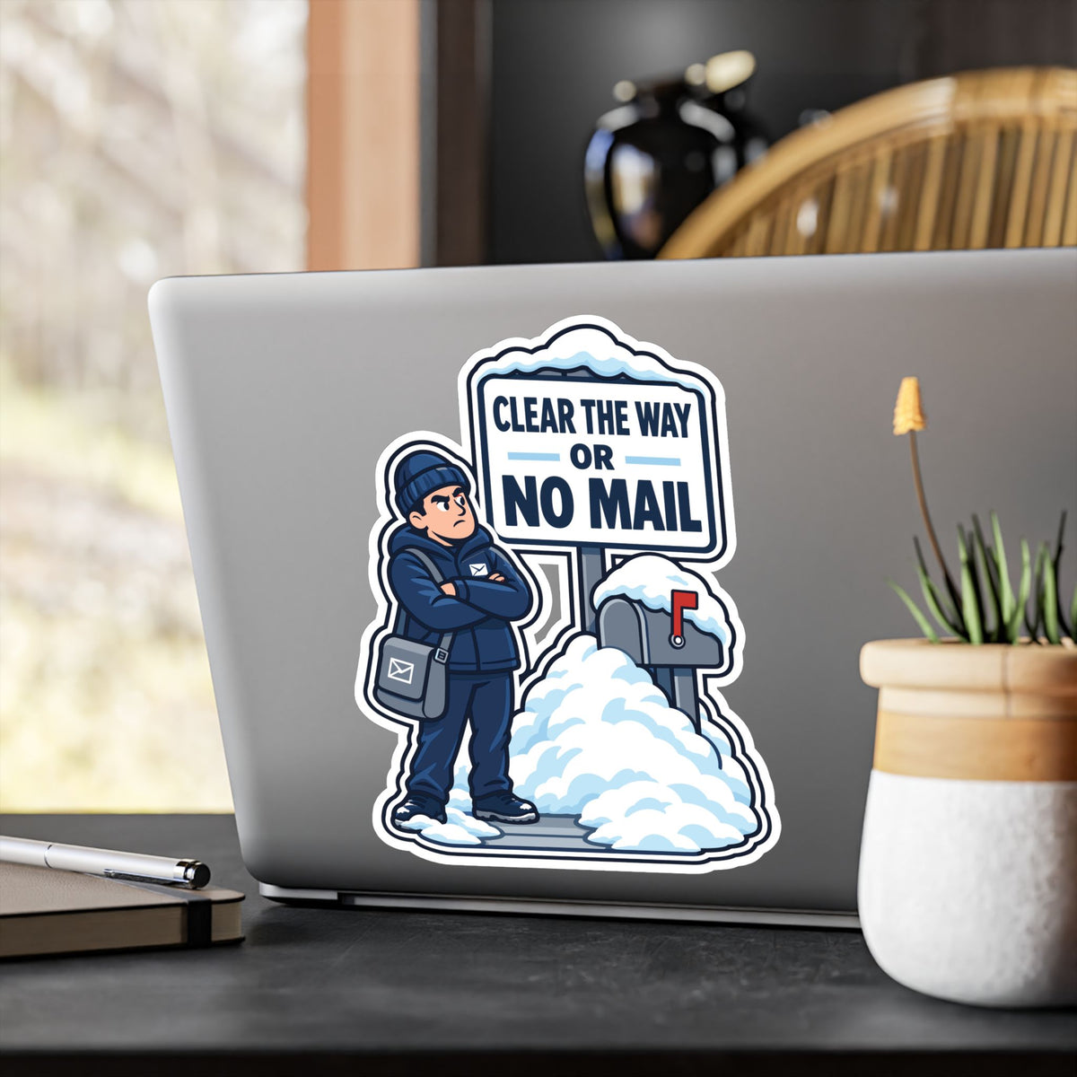 Postal Worker Sticker – Clear the Way or No Mail Rural Carrier Decals for Mailbox, Waterproof Vinyl