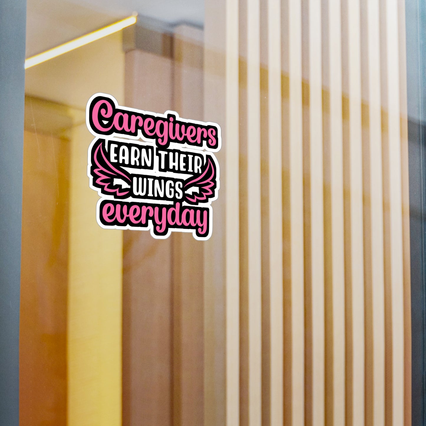 Caregivers Earn Their Wings Everyday | Nurse Sticker | Caregiver Decals | Nursing-student Car Sticker | Nurse Gift | Caregiver Gift