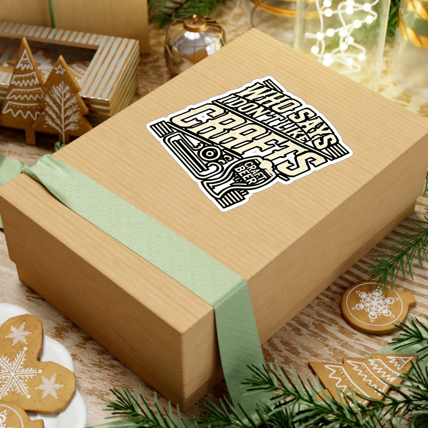 Who Says I Don’t Like Crafts – Funny Craft Beer Sticker | Vinyl Decal for Laptop or Water Bottle | Brew Lover Gift, Beer Enthusiast Décor