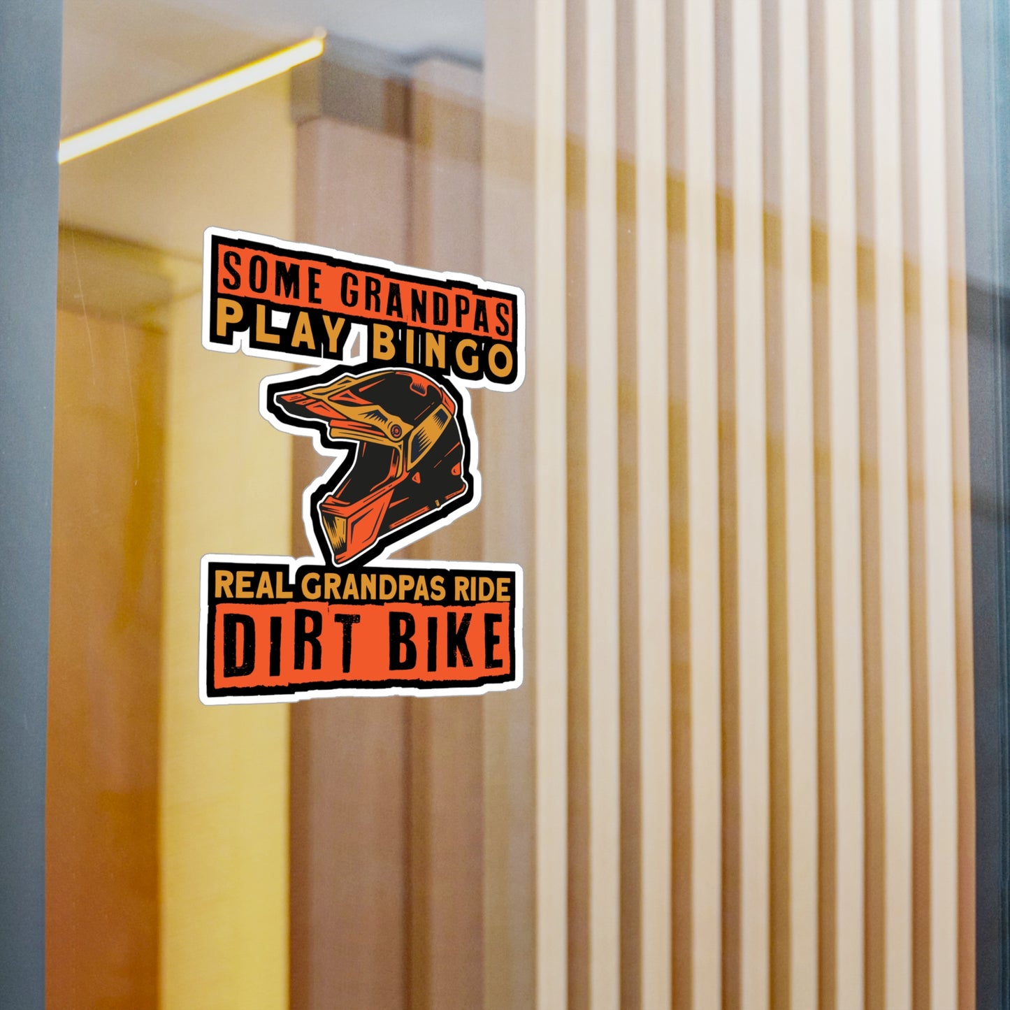 Some Grandpas Play Bingo - Dirt bike Sticker for Laptop Sticker. Water Bottle Sticker, Vinyl Dirt biker Decal - Dirt bike Gift