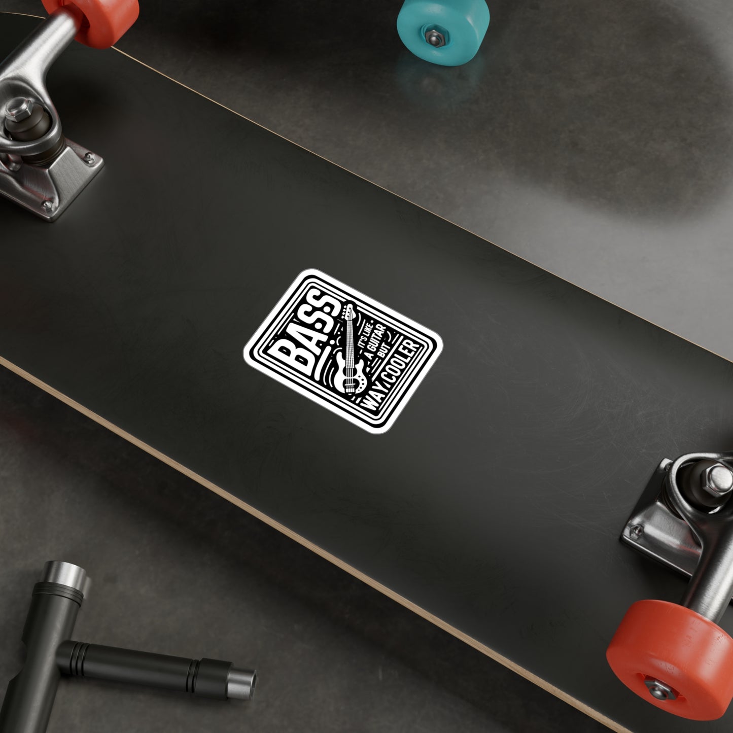 Bass It's Like A Guitar But Way Cooler - Relax Sticker for Laptop Sticker. Water Bottle Sticker, Vinyl Bass player Decal - Relax Gift
