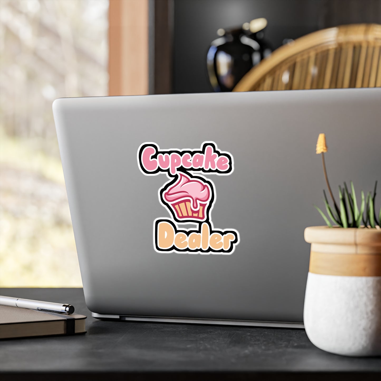 Cupcake Dealer - Cupcake Sticker for Wall, Laptop, Window, Truck, Car Cupcake Gift Vinyl Cake Decal Sticker