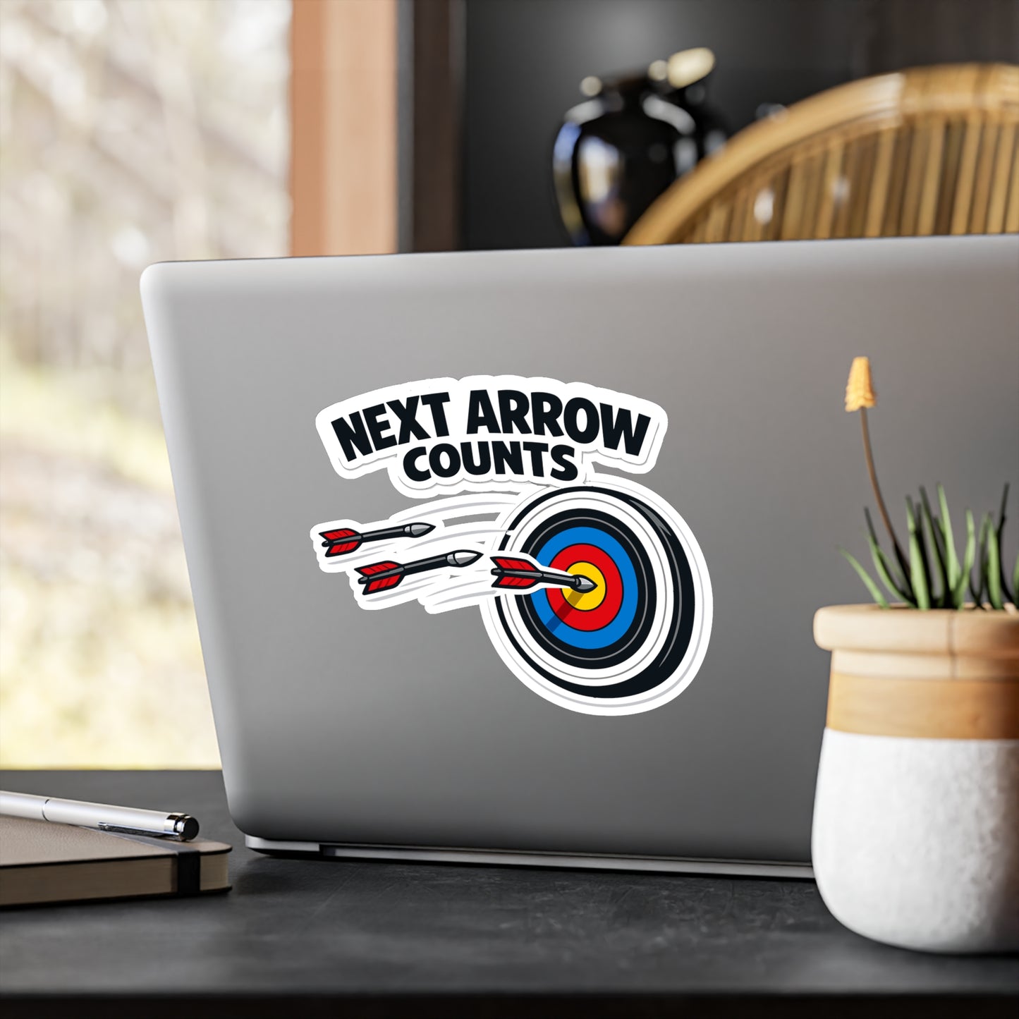 Archery Sticker Next Arrow Counts Vinyl Waterproof Decals for Laptop Water Bottle, Archer Hunting Shoot Gear
