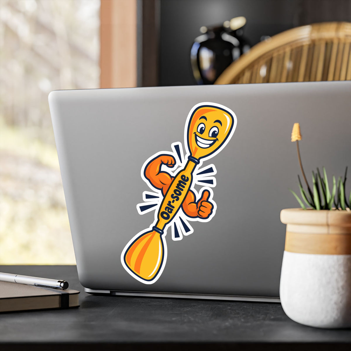Kayak Sticker - Oar-some Decals for Kayaking and Rowing Fans, Fun Kayaker Design for Laptop or Water Bottle