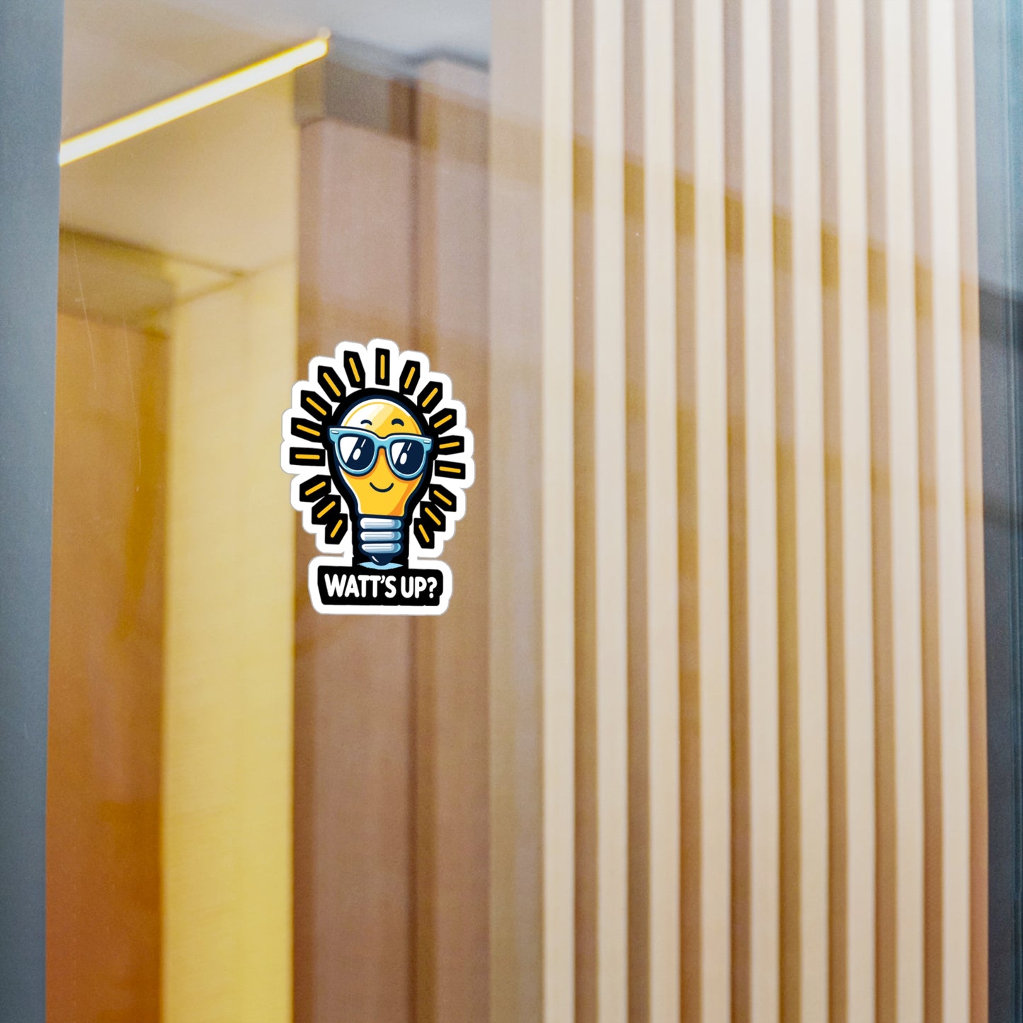 Watt's up - Electrician Sticker for Laptop Sticker. Water Bottle Sticker, Vinyl Stripper Decal - Electrician Gift