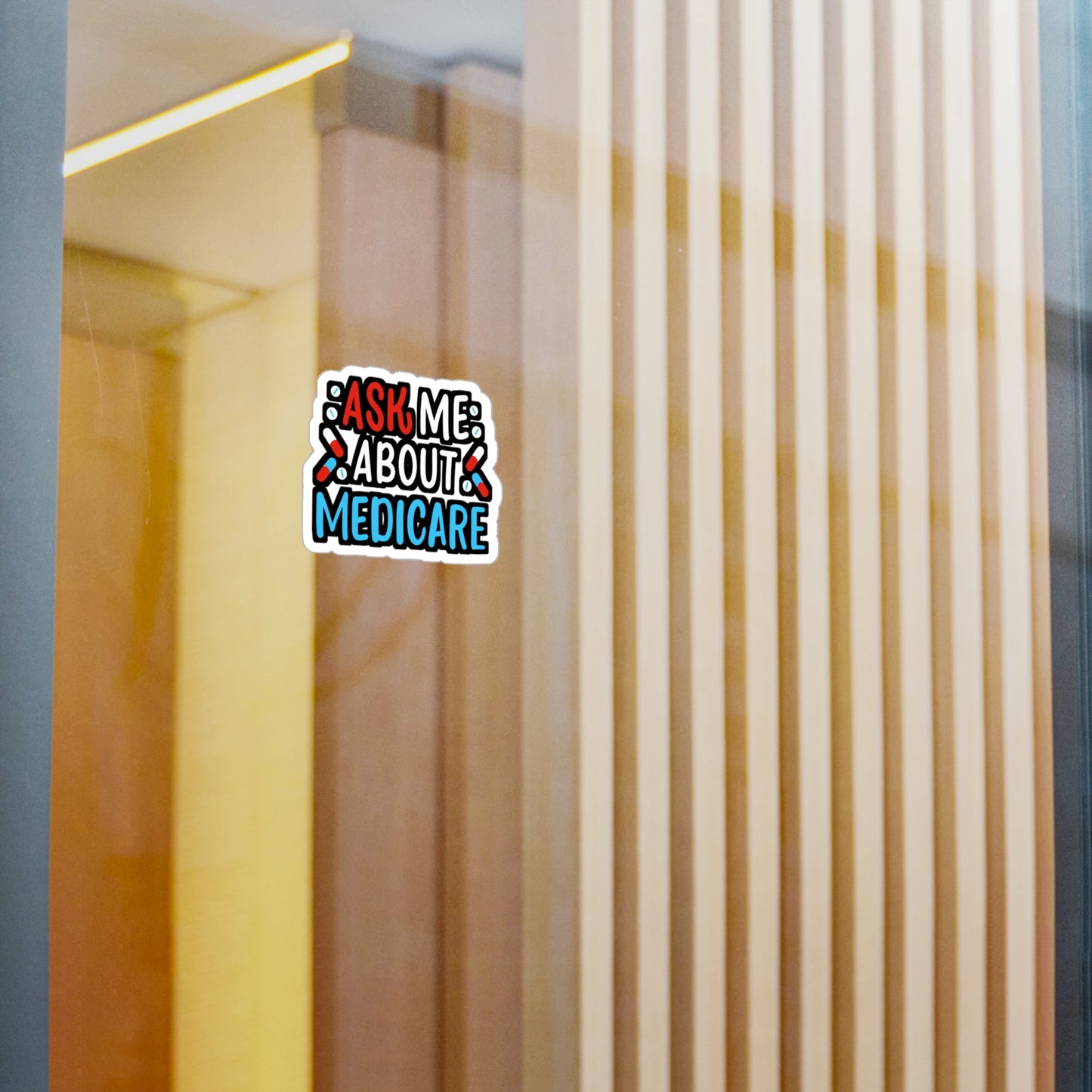 Ask Me About Medicare | Insurance-agent Sticker | Policy Vinyl Sticker | Premium Laptop Sticker | Insurance-agent Gift | Policy Gift