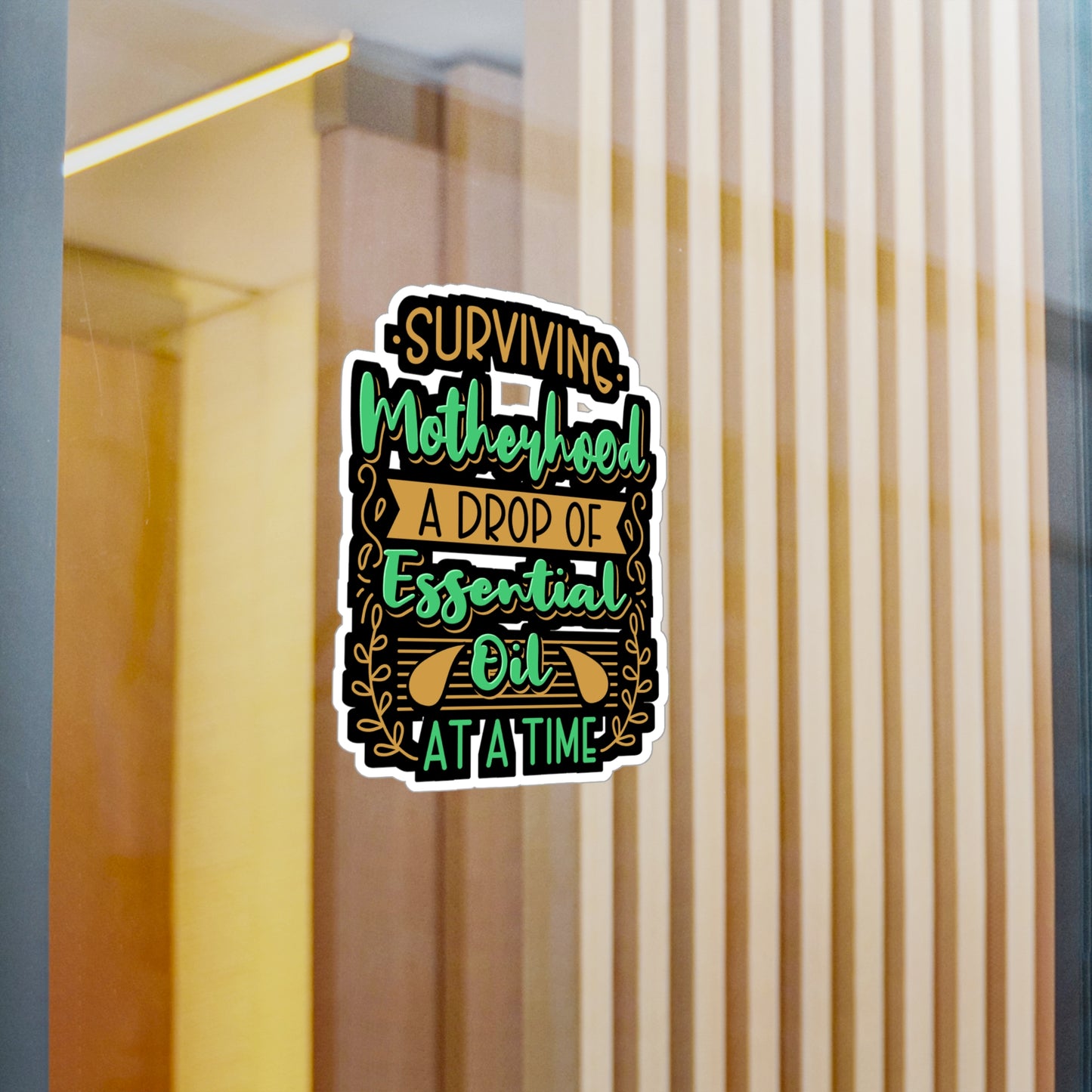 Surviving Motherhood Essential Oil | Cypress Sticker | Tree Decals | Botanical Laptop Sticker | Cypress Gift | Tree Gift
