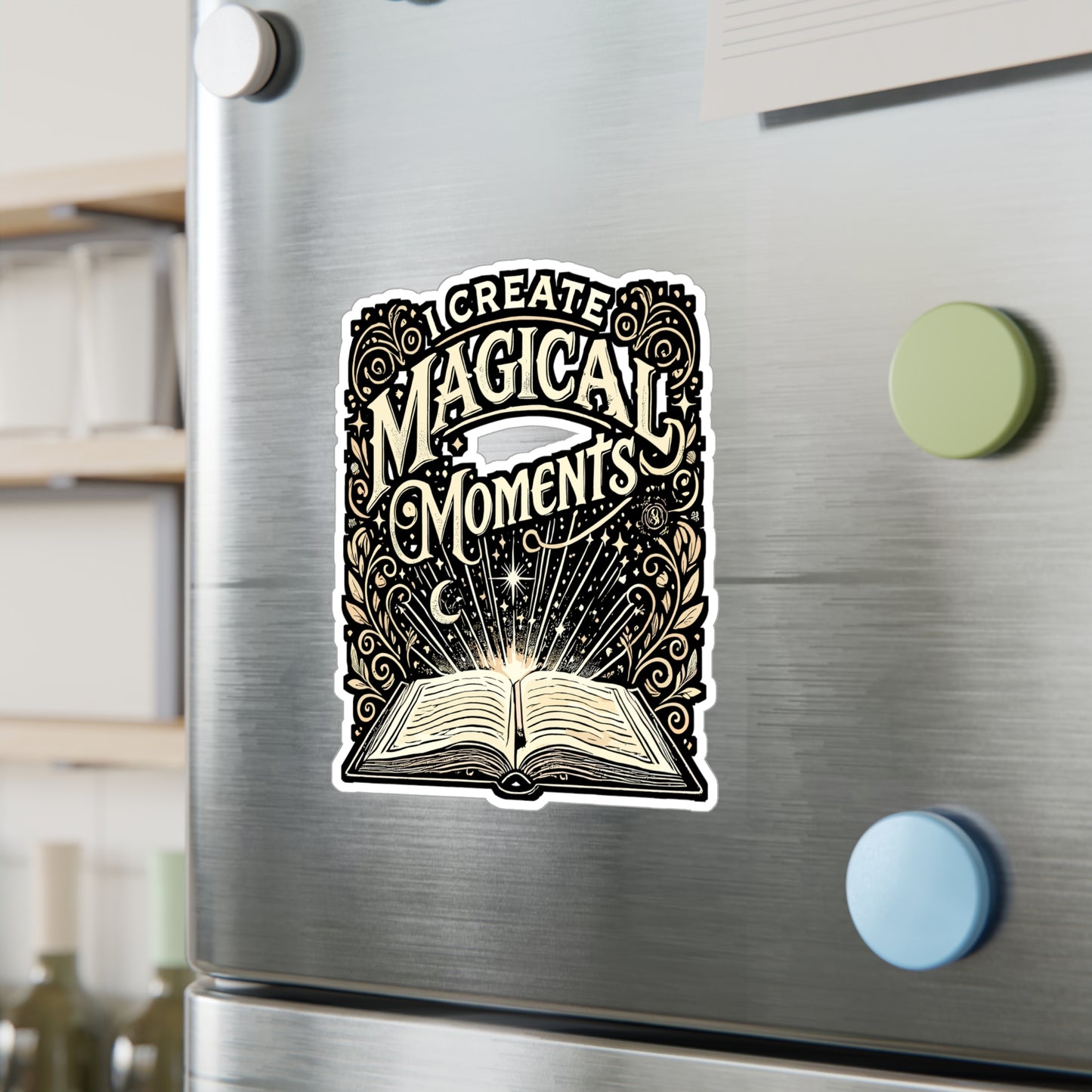 I Create Magical Moments – Vinyl Writer Sticker for Laptop or Water Bottle | Creative Pen Gift for Writers