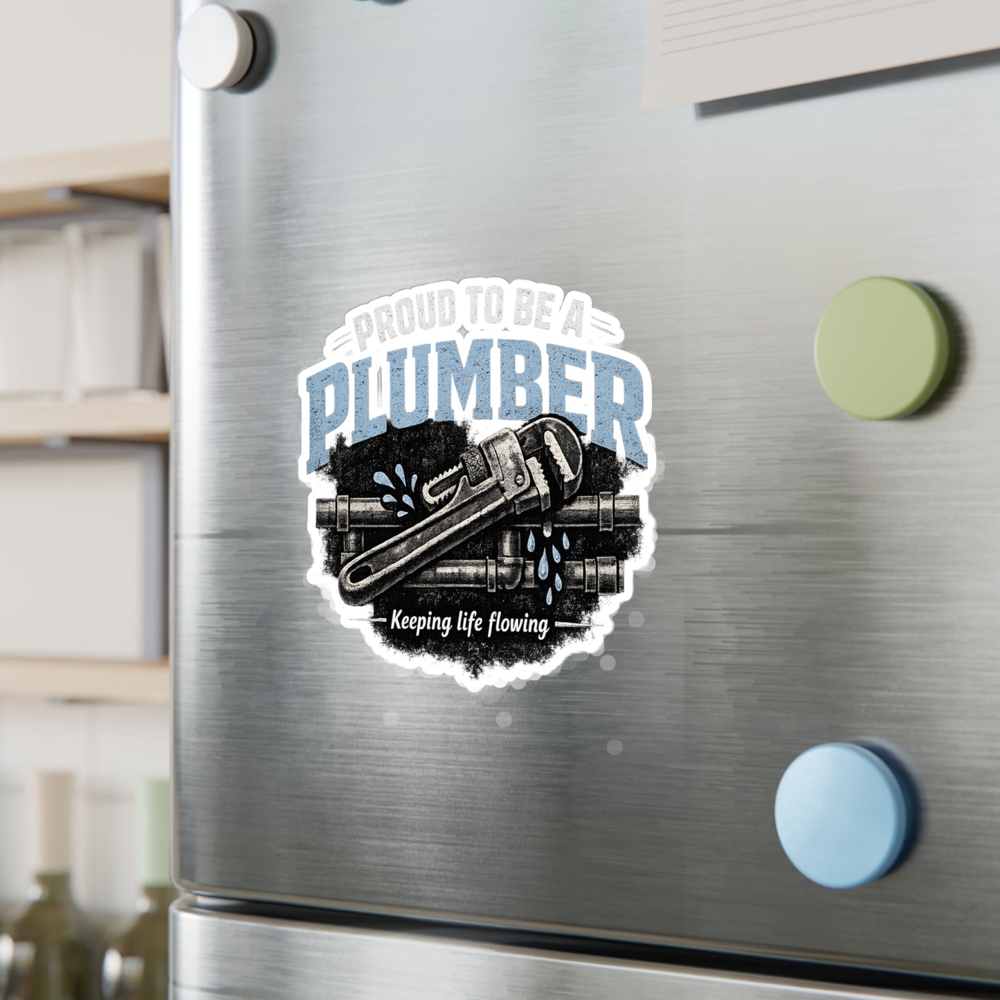 Plumber Sticker Proud to be a Plumber Waterproof Vinyl Decals for Laptop, Water Bottle, Pipefitter Plumbing Steamfitter Gift