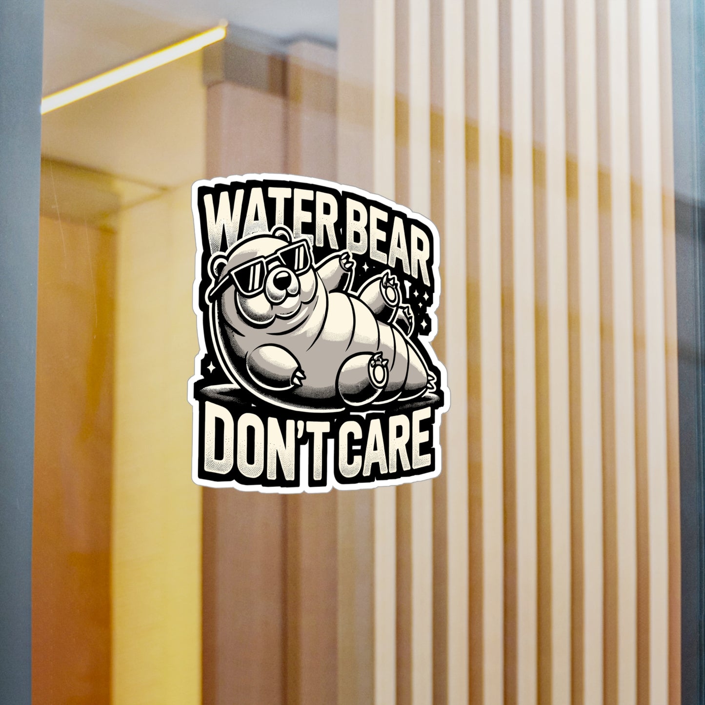 Water Bear Don't Care - Microbiologist Sticker for Laptop Sticker. Water Bottle Sticker, Vinyl Microbiology Decal - Microbiologist Gift