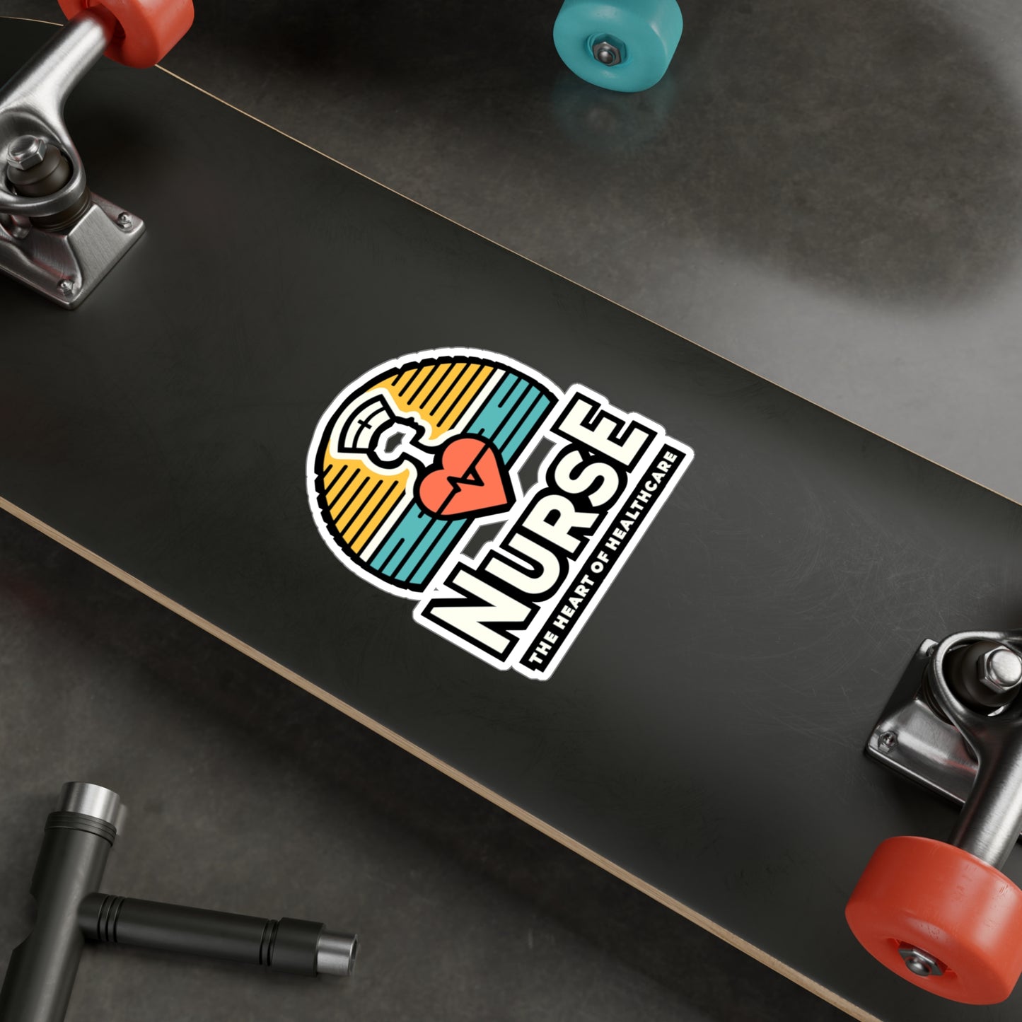 Nurse The heart of healthcare - Nurse Sticker for Laptop Sticker. Water Bottle Sticker, Vinyl Nursing-student Decal - Nurse Gift