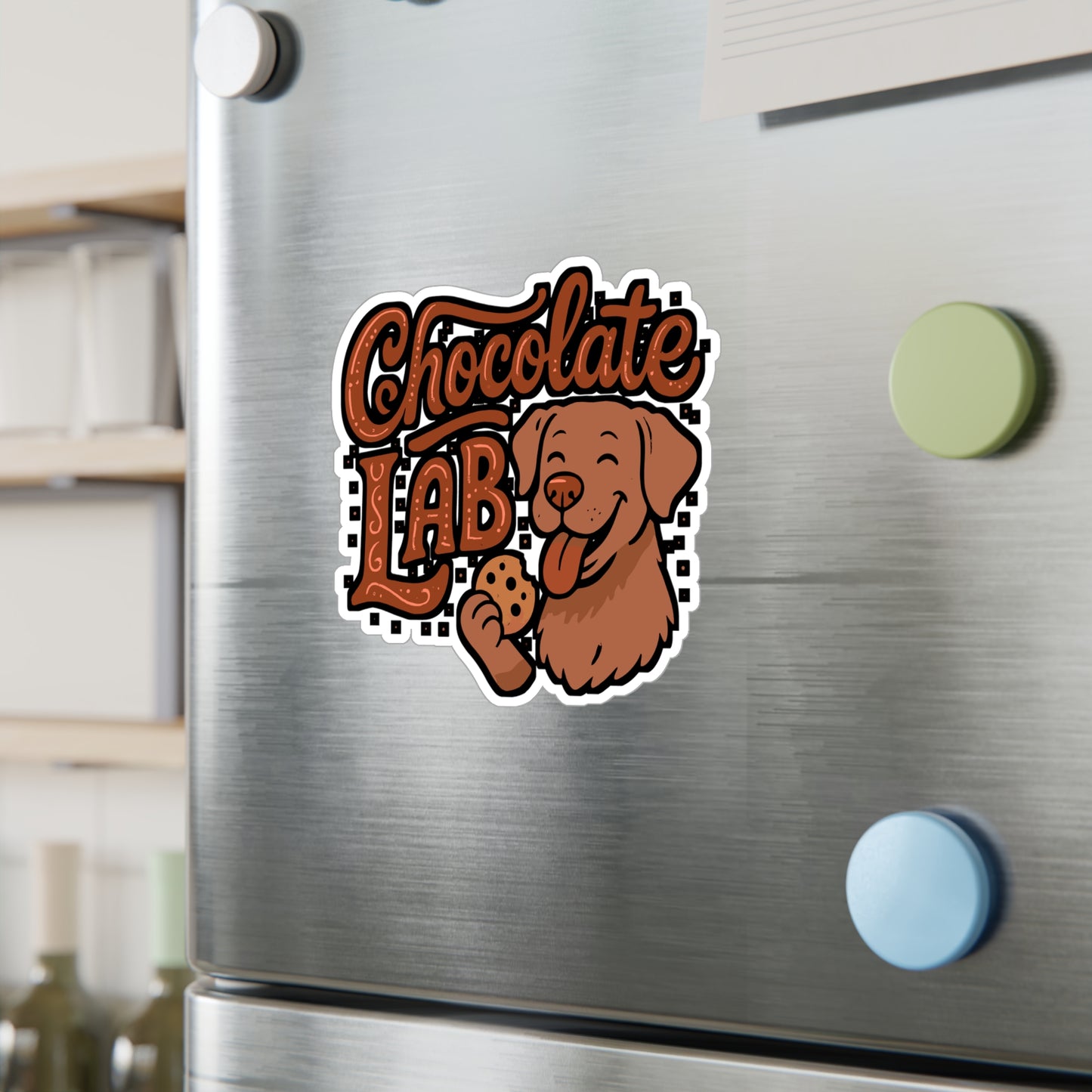 Chocolate Lab – Vinyl Sticker for Laptop or Water Bottle | Labrador Retriever Decal, Dog Lover Gift, Pet Accessories