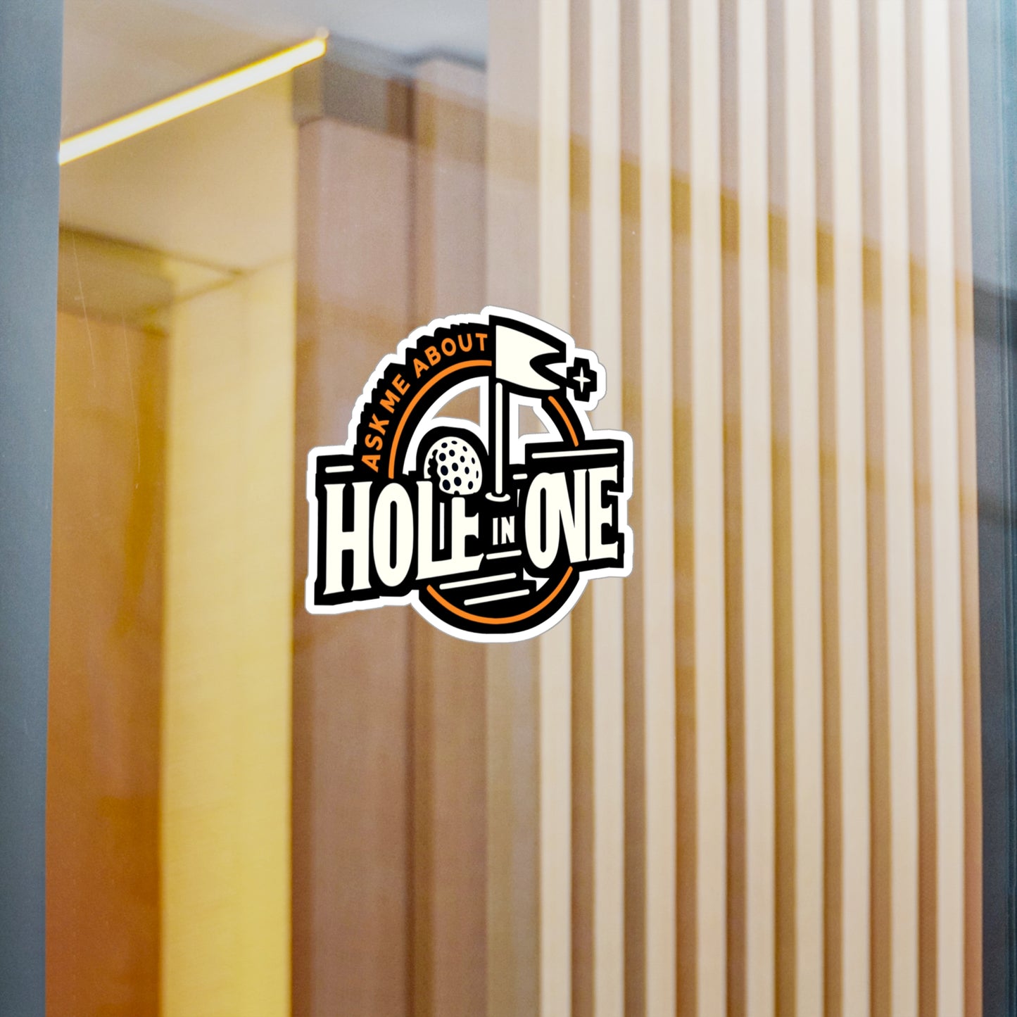 Ask Me About Hole In One - Golf Sticker for Car Window Laptop Sticker. Water Bottle Sticker, Vinyl Golfer Decal, Hole Sticker - Golf Gift