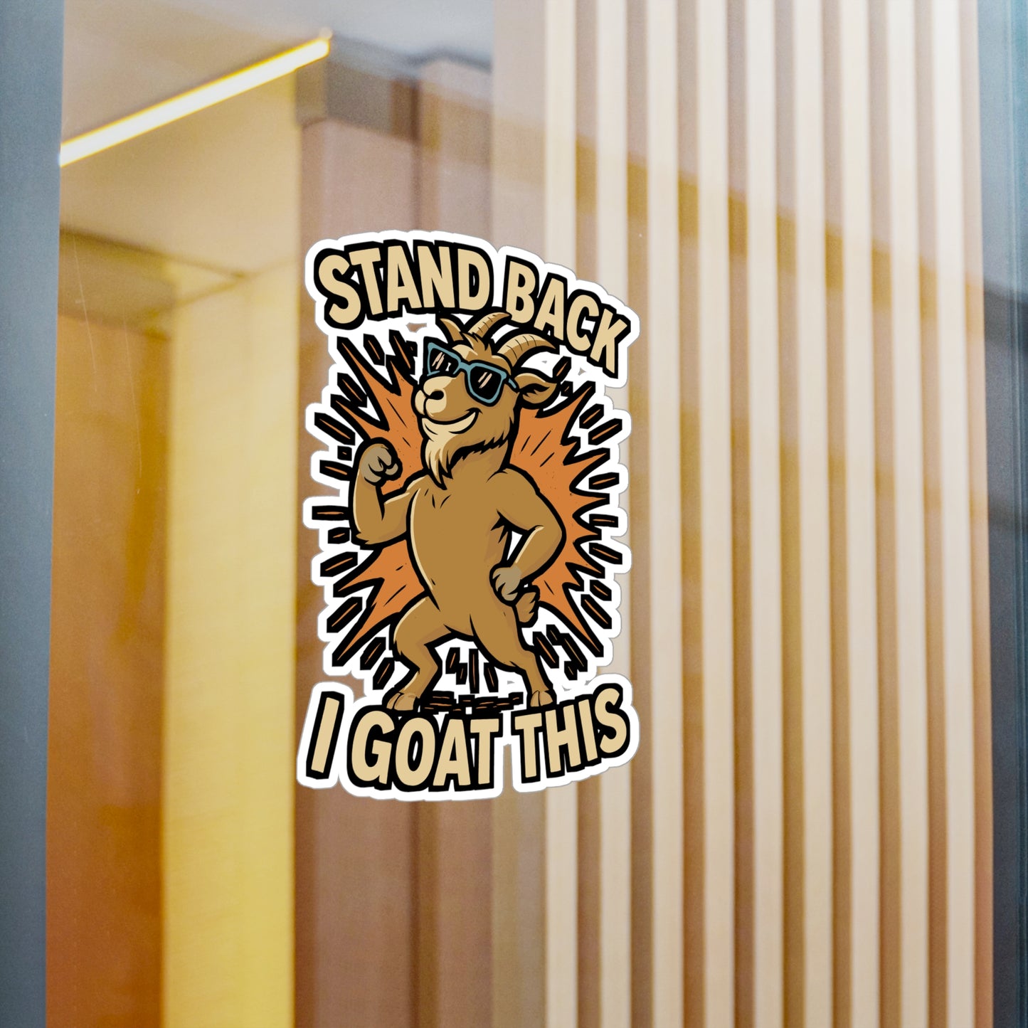 Stand Back I Goat This – Funny Goat Sticker for Car, Laptop, or Water Bottle | Vinyl Butthead Decal, Alpine Farm Gift