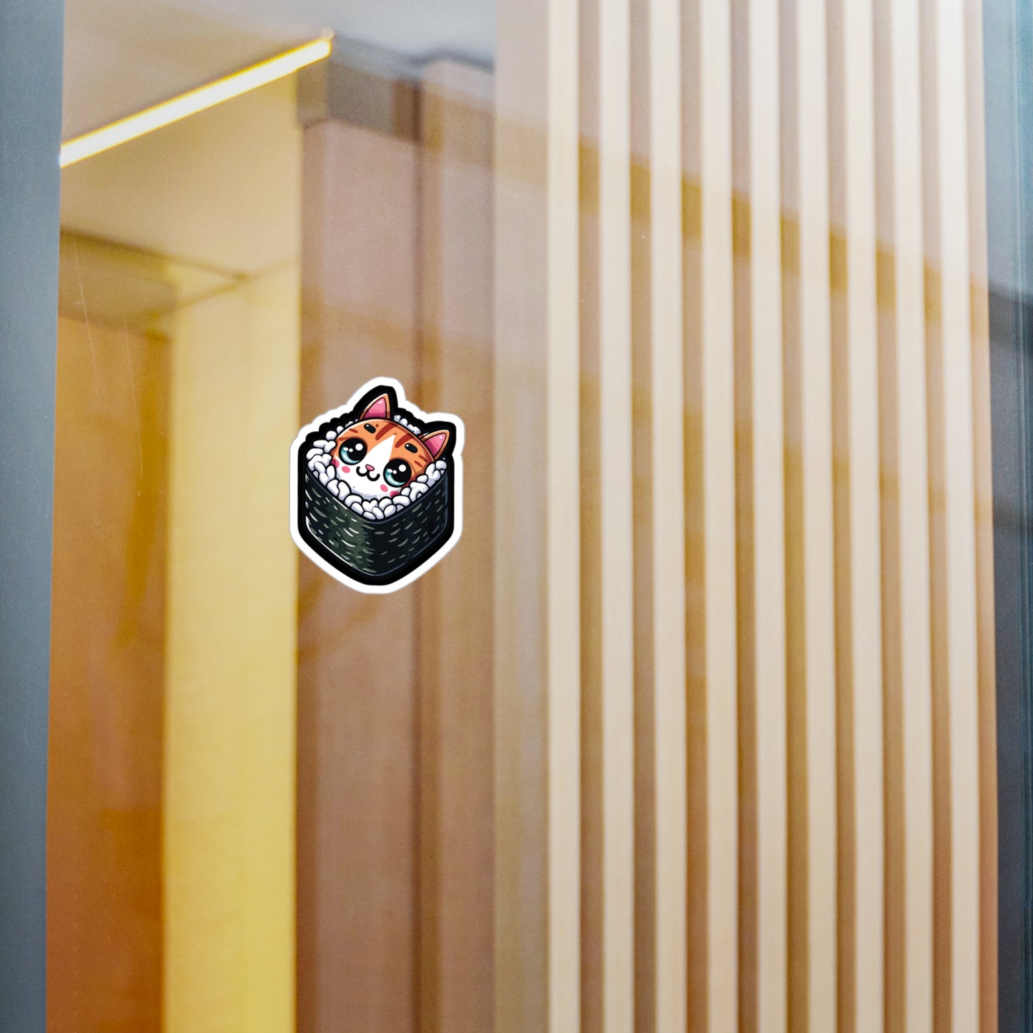 Sushi Cat - Sushi Sticker for Car Laptop Sticker. Water Bottle Sticker, Vinyl Fish Decal, Rolls Sticker - Sushi Gift