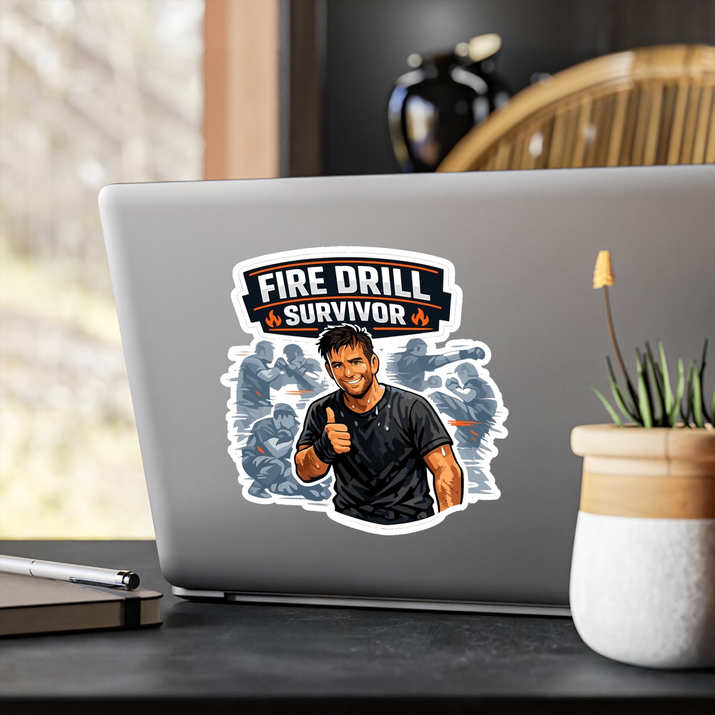 Krav Maga Sticker Fire Drill Survivor Martial Arts Self Defense Decals Waterproof Vinyl for Laptop Water Bottle