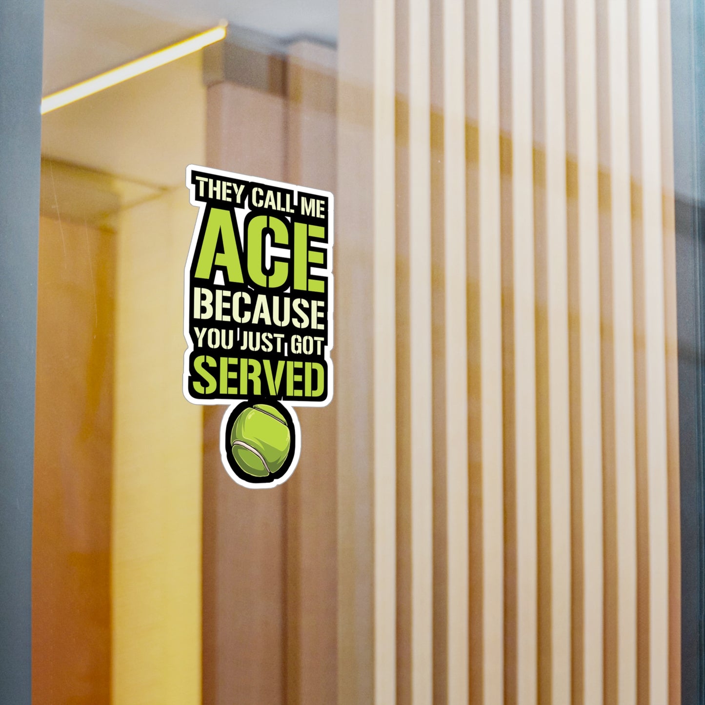 They Call Me Ace Because You Just Got Served - Padel Sticker for Laptop Sticker. Water Bottle Sticker, Vinyl Padel court Decal - Padel Gift