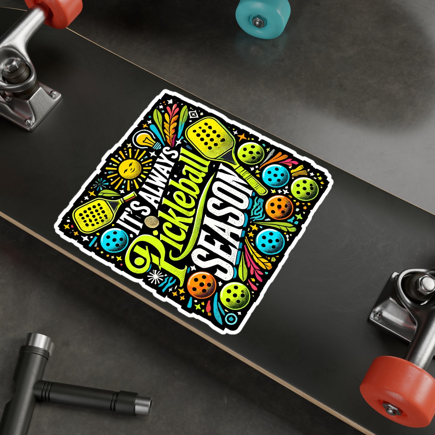 It's Always Pickleball Season - Pickleball Sticker for Laptop Sticker. Water Bottle Sticker, Vinyl Dink Decal - Pickleball Gift