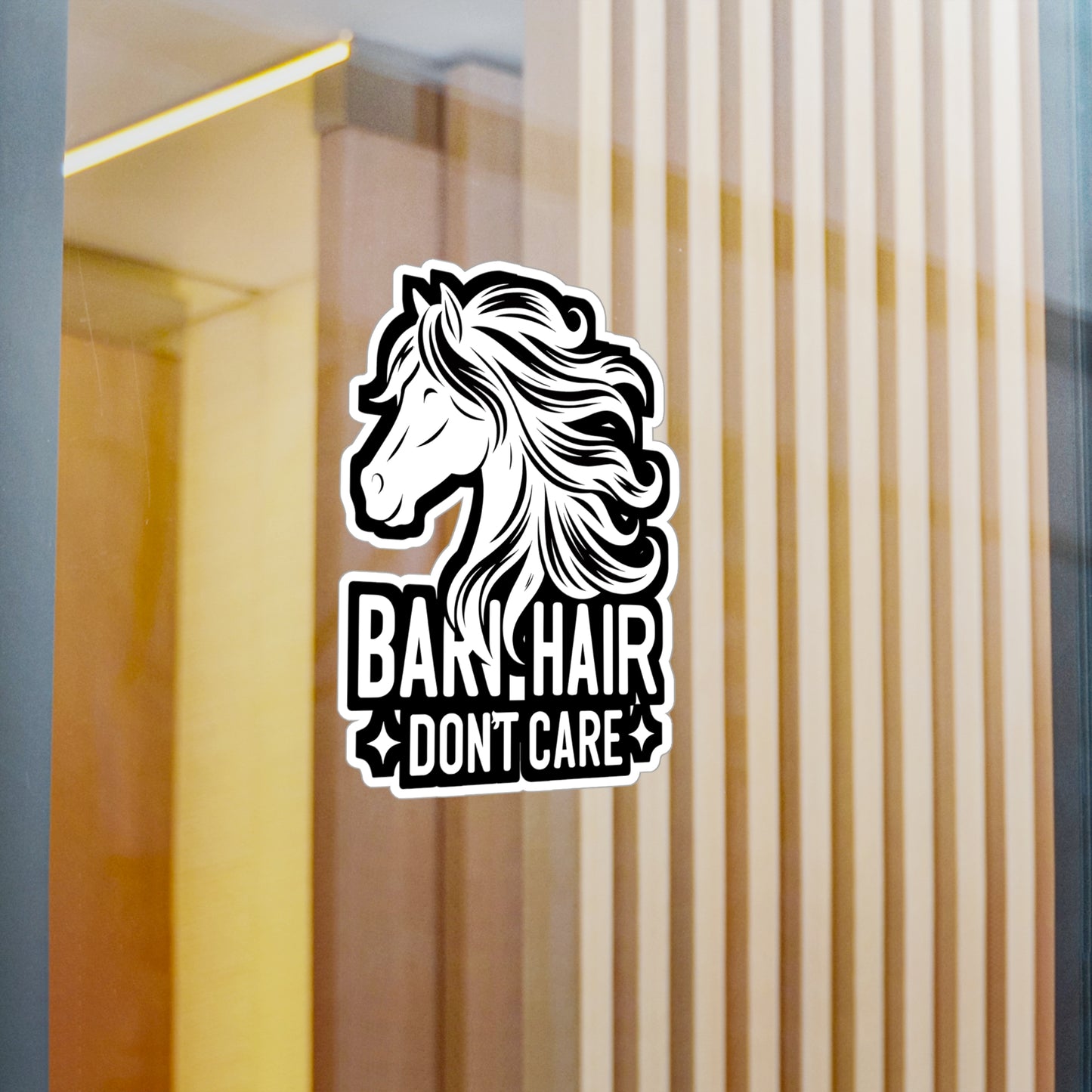 Barn Hair Don't Care - Horse Sticker for Car Window Laptop Sticker. Water Bottle Sticker, Vinyl Pasture Decal, Neigh Sticker - Horse Gift