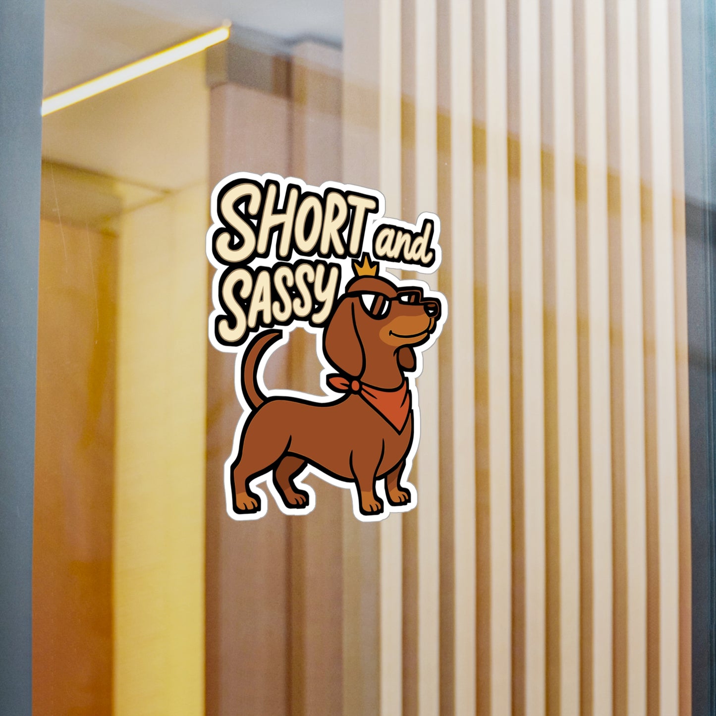Dachshund Sticker – Short and Sassy Weiner Dog Decals, Waterproof Vinyl, Cute Dachshund Gift for Laptop, Water Bottle