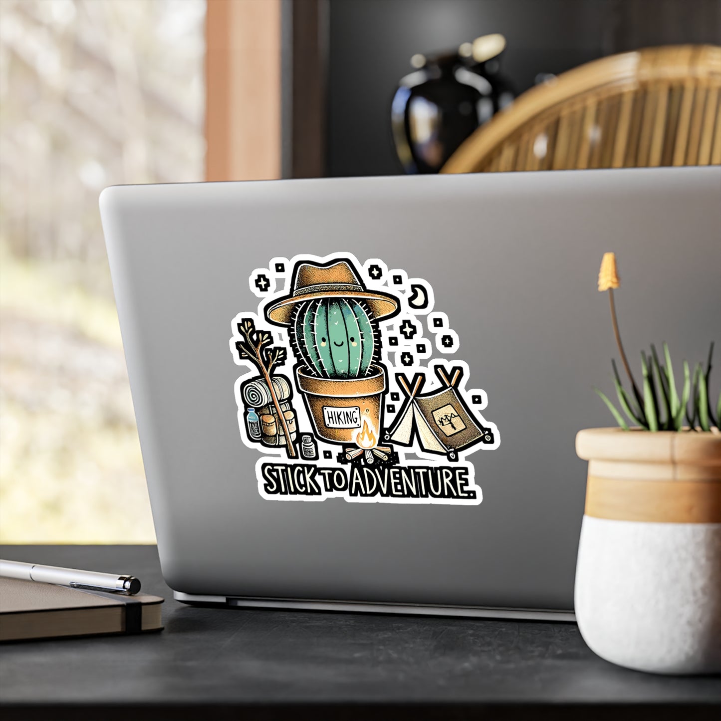 Stick to Adventure – Adventure Sticker for Laptop, Water Bottle & Hiking Lover Gifts