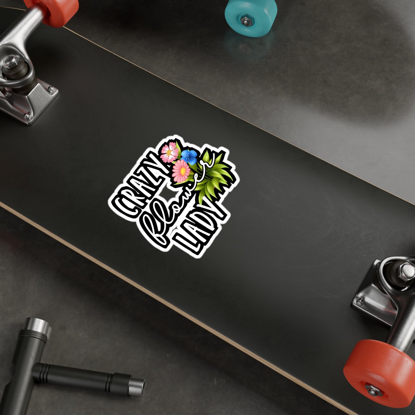 Crazy Flower Lady | Florists Sticker | Gardening Decals | Spring Laptop Sticker | Florists Gift | Gardening Gift
