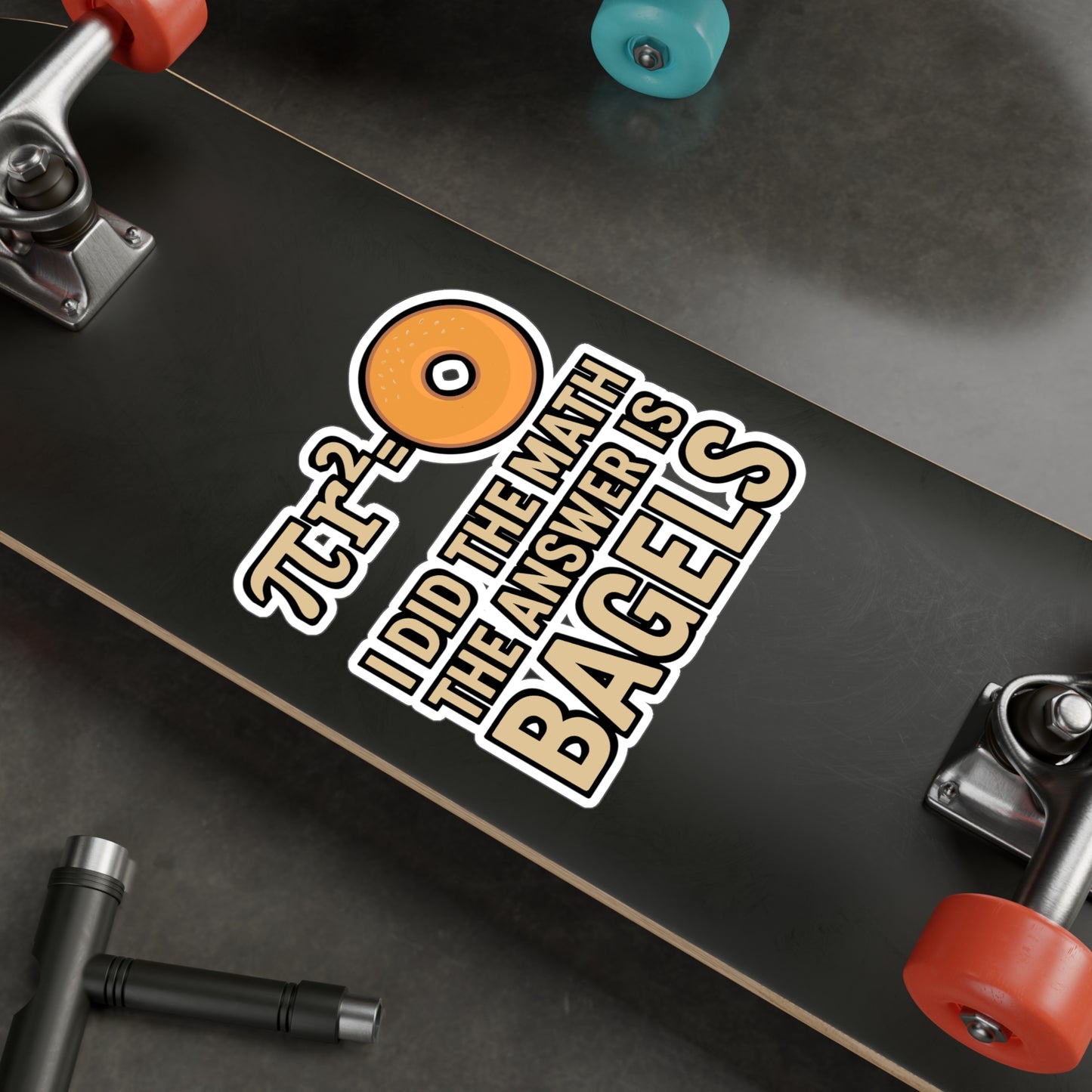 I Did The Math The Answer Is Bagels – Funny Bagel Sticker for Laptop or Water Bottle | Vinyl Breakfast Decal, Food Lover Gift