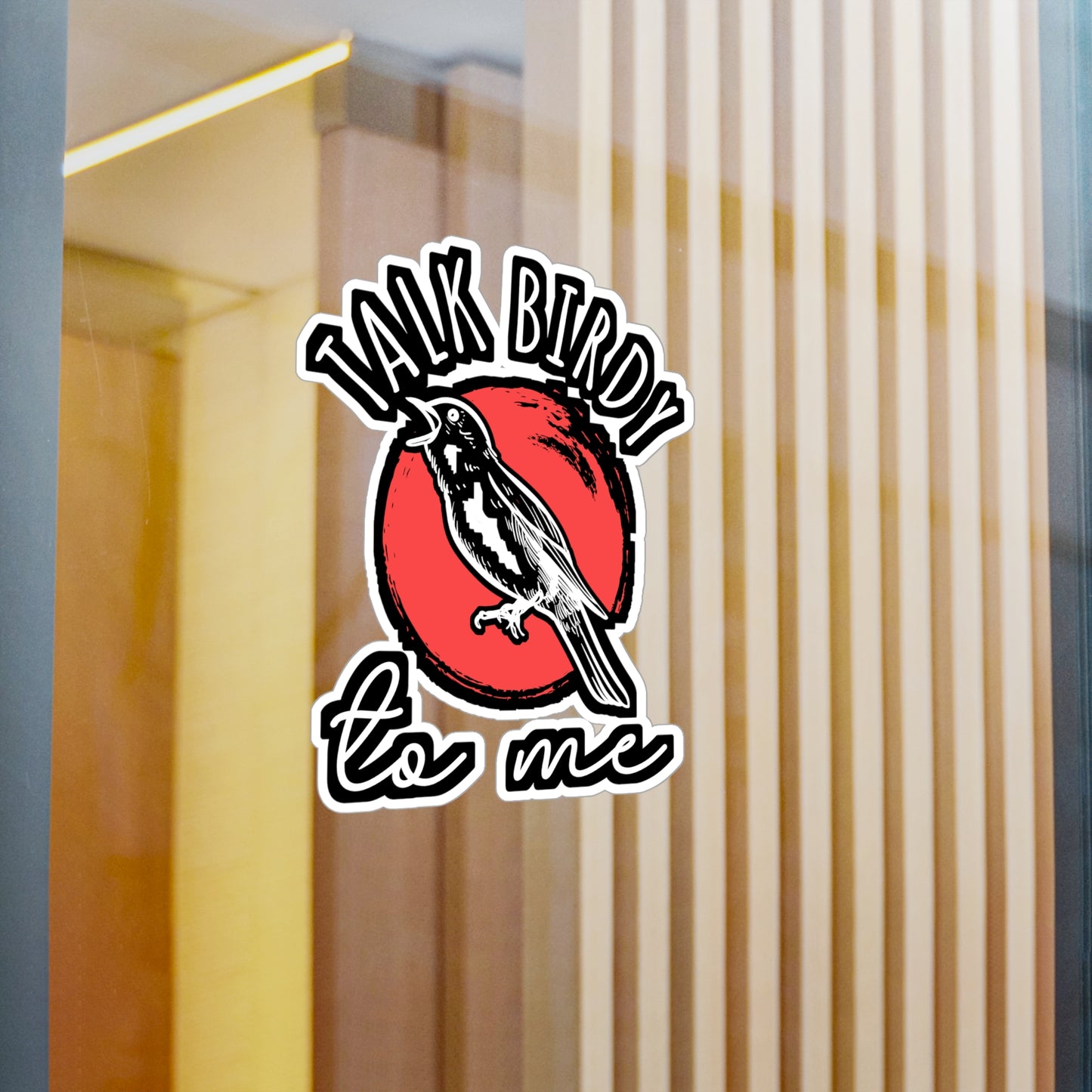 Talk Birdy To Me | Birdwatcher Sticker | Binocular Decals | Bird nerd Laptop Sticker | Birdwatcher Gift | Binocular Gift