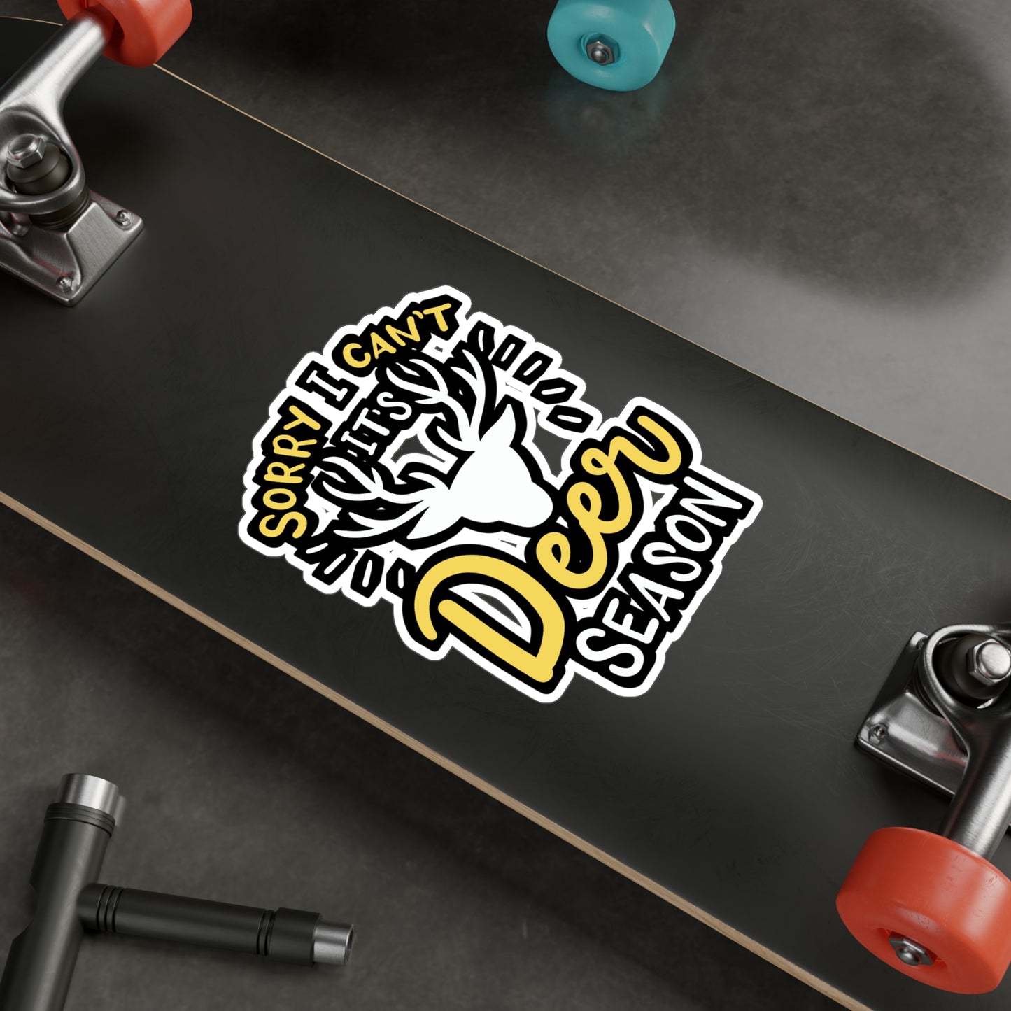 Sorry I Can't It's Deer Season - Deer Sticker for Laptop Sticker. Water Bottle Sticker, Vinyl Venison Decal - Deer Gift