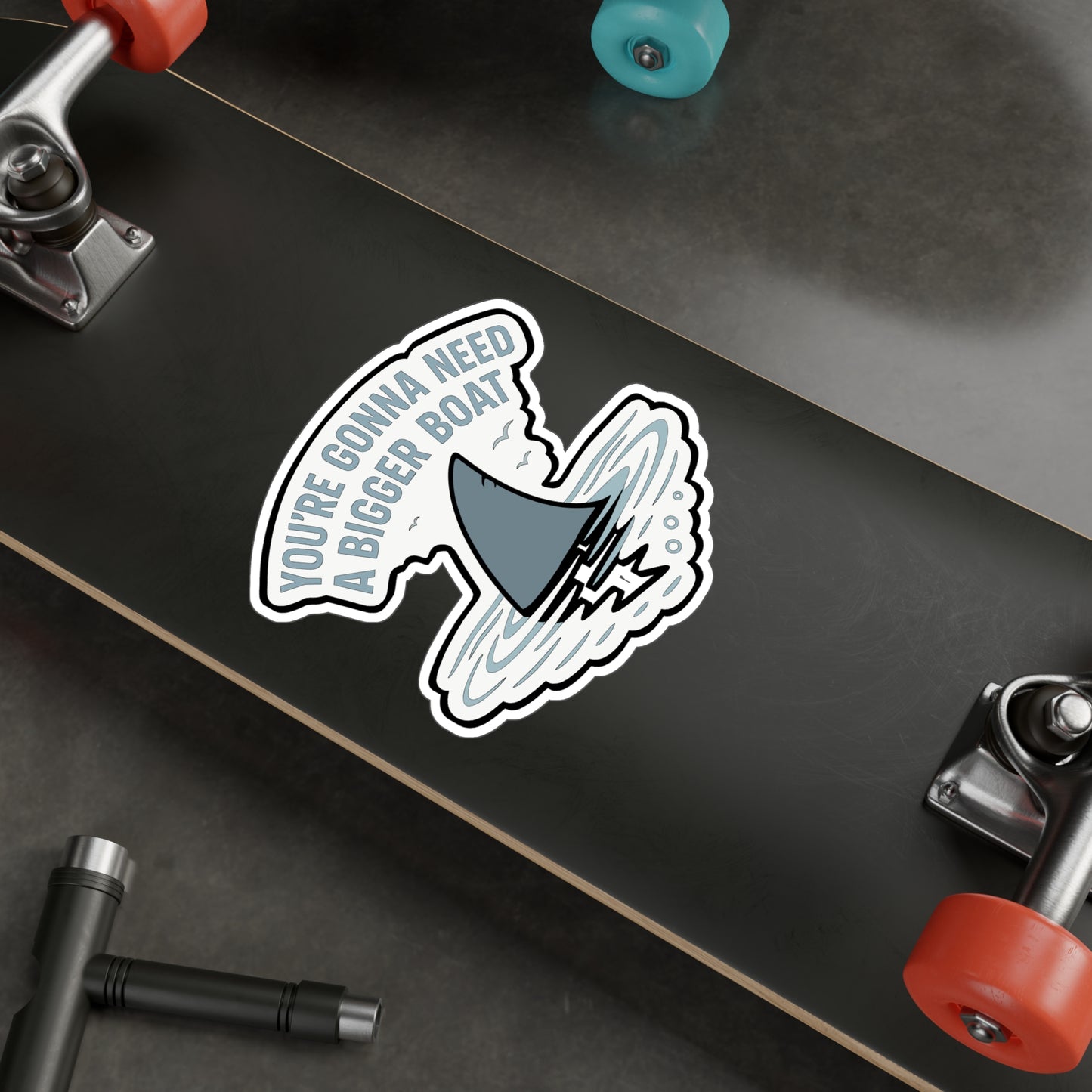 Shark Sticker – You're Gonna Need A Bigger Boat Decals, Ocean Fin Danger Design, Waterproof Vinyl for Laptop, Water Bottle