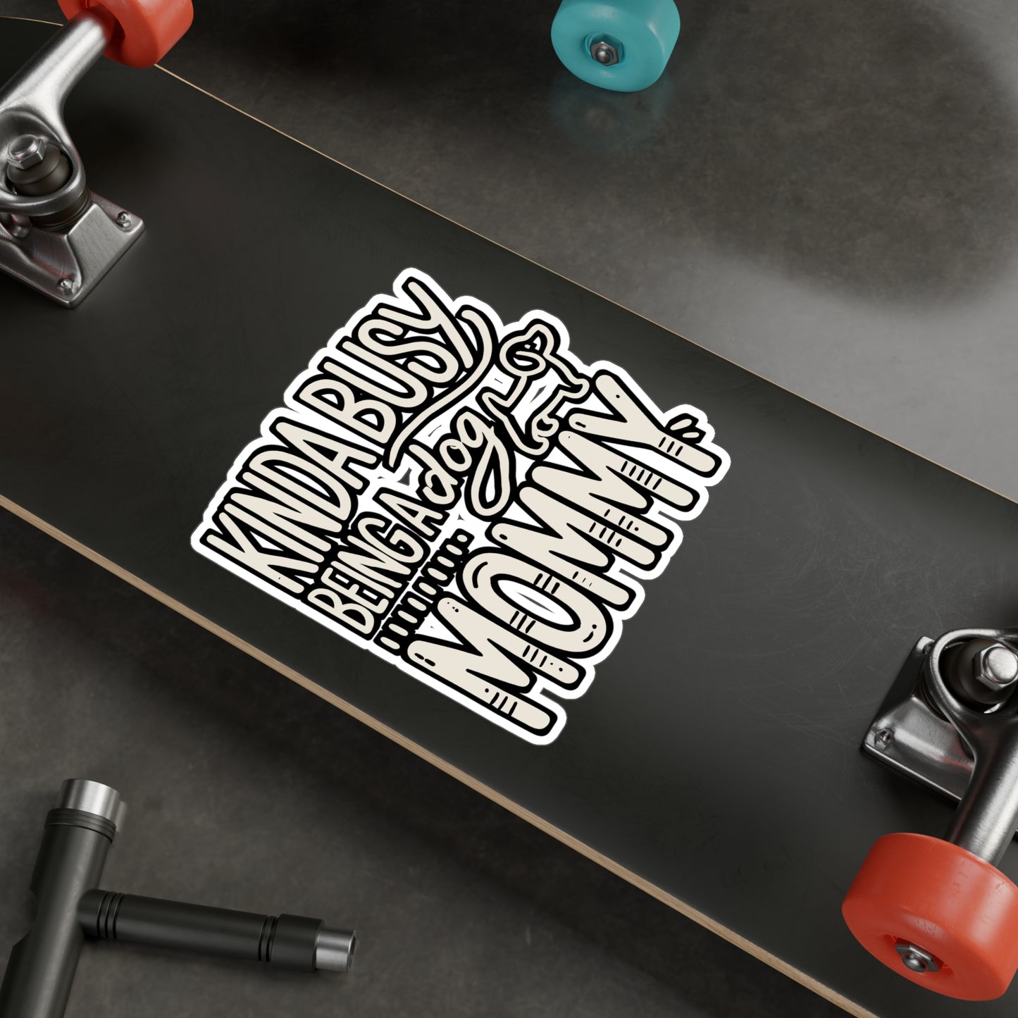 Kinda Busy Being A Dog Mommy – Vinyl Sticker for Laptop or Water Bottle | Dog Lover Gift, Funny Dog Mommy Decal