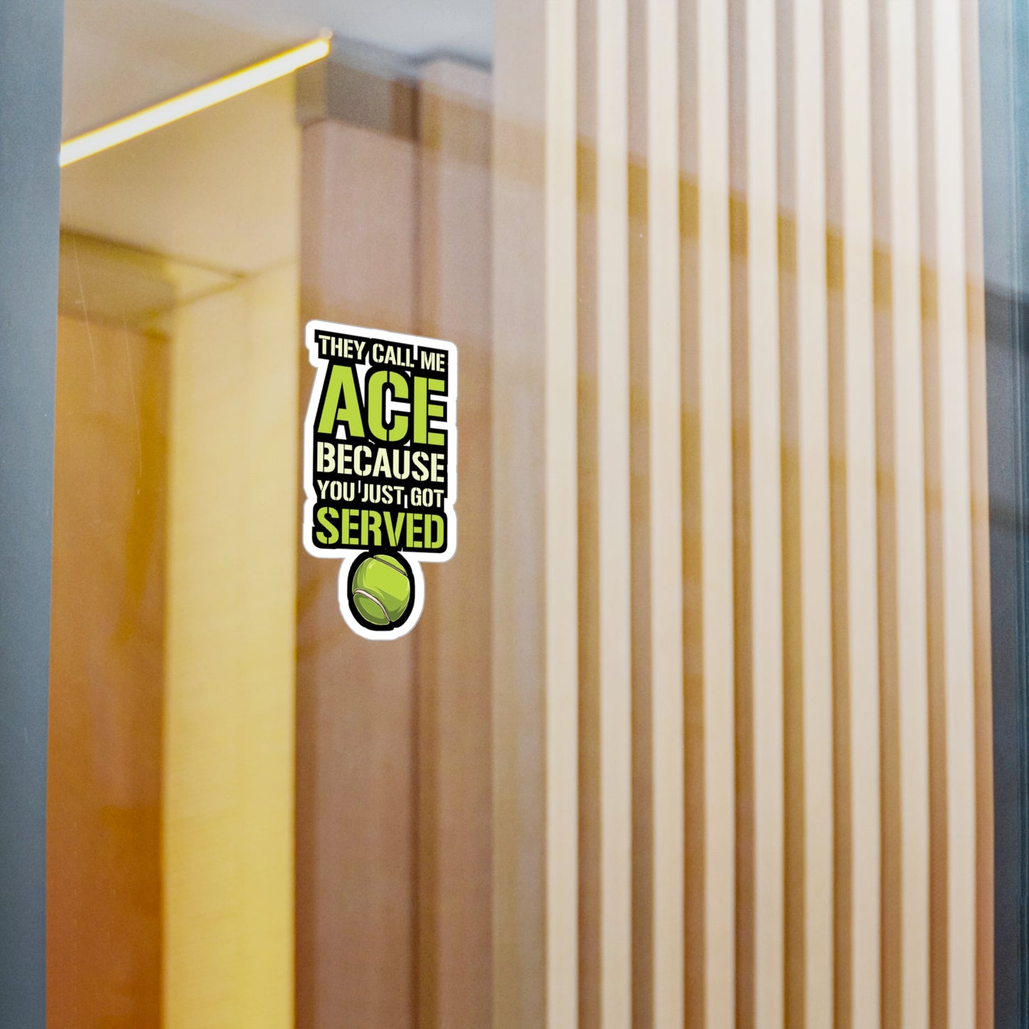 They Call Me Ace Because You Just Got Served - Padel Sticker for Laptop Sticker. Water Bottle Sticker, Vinyl Padel court Decal - Padel Gift