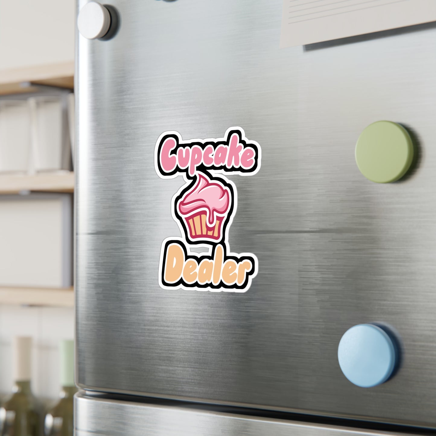 Cupcake Dealer - Cupcake Sticker for Wall, Laptop, Window, Truck, Car Cupcake Gift Vinyl Cake Decal Sticker