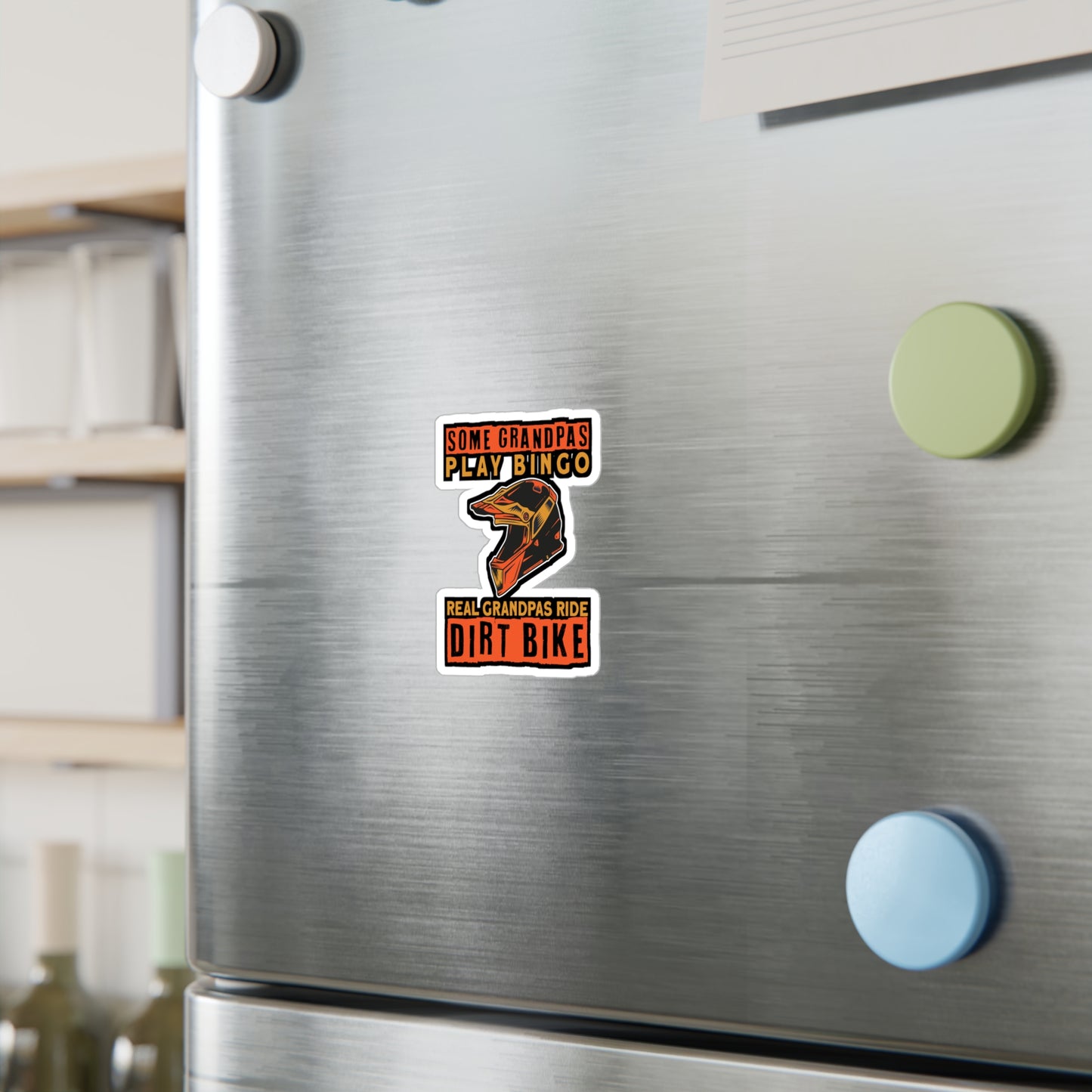 Some Grandpas Play Bingo - Dirt bike Sticker for Laptop Sticker. Water Bottle Sticker, Vinyl Dirt biker Decal - Dirt bike Gift
