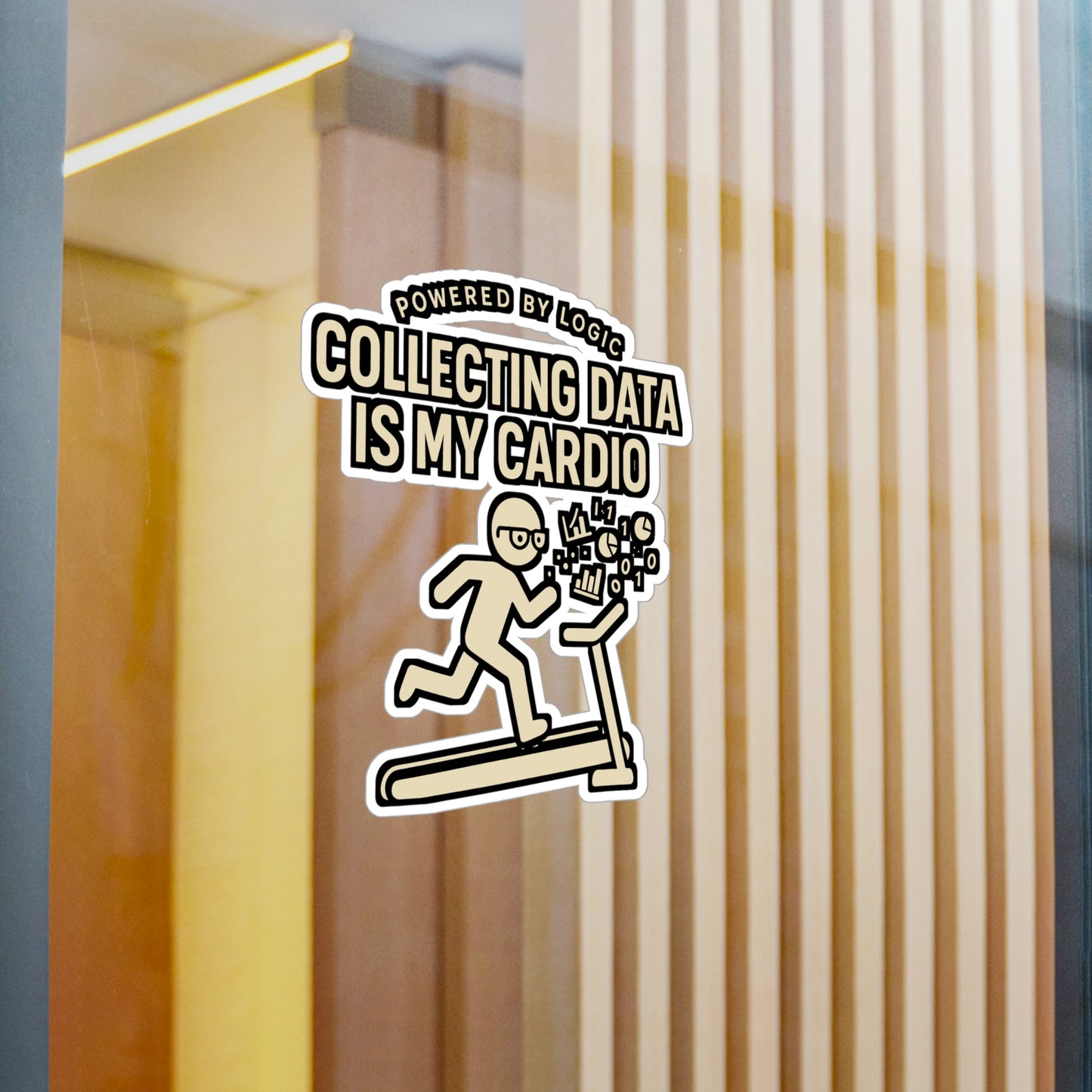 Collecting Data Is My Cardio – Vinyl Data Sticker for Laptop or Water Bottle | Data Collection Gift
