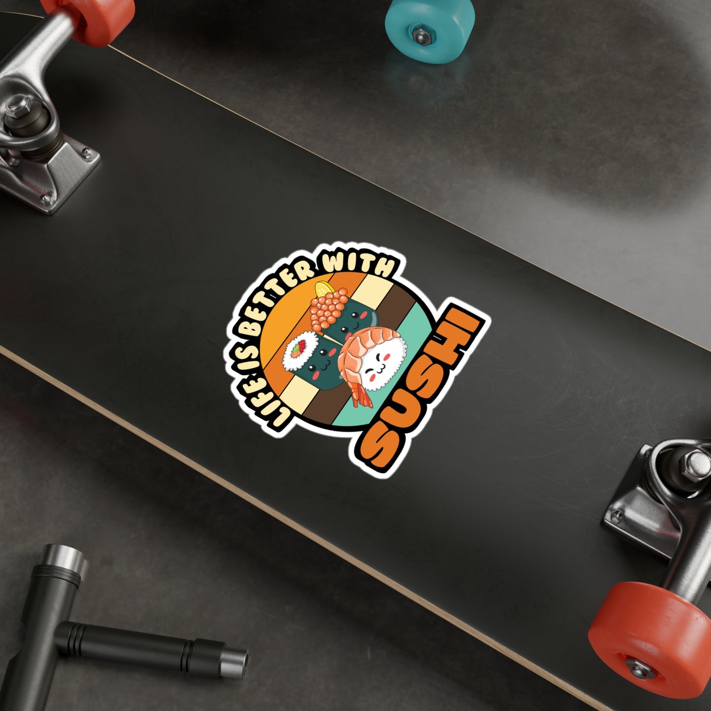 Life Is Better With Sushi - Japan Sticker for Laptop Sticker. Water Bottle Sticker, Vinyl Japanese Decal - Japan Gift