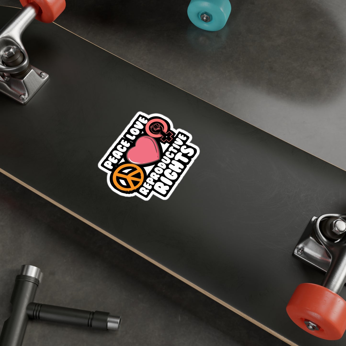 Peace Love Reproductive Rights | Patriarchy Sticker | Fundamental Decals | Rights Laptop Sticker | Patriarchy Gift | Fundamental Gift