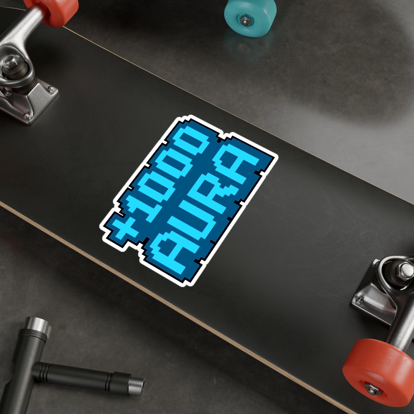 Pixel Sticker "1000 Aura" Retro Gaming Decals – Vinyl Waterproof Upgrade for Laptop, Water Bottle, Durable & Easy to Apply