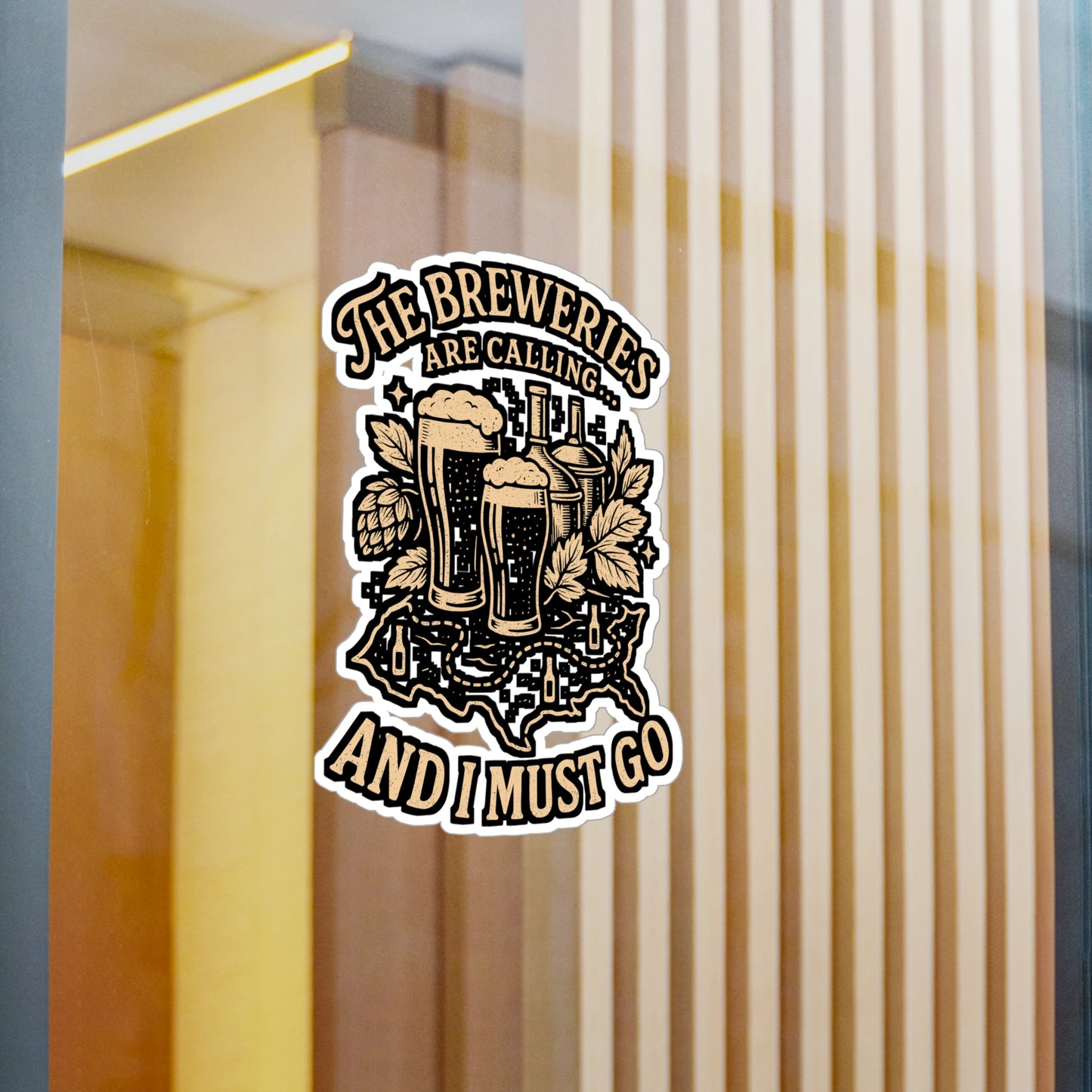The Breweries Are Calling and I Must Go – Craft Beer Sticker for Laptop or Water Bottle | Vinyl Brew Decal, Beer Lover Gift, Home Bar Decor