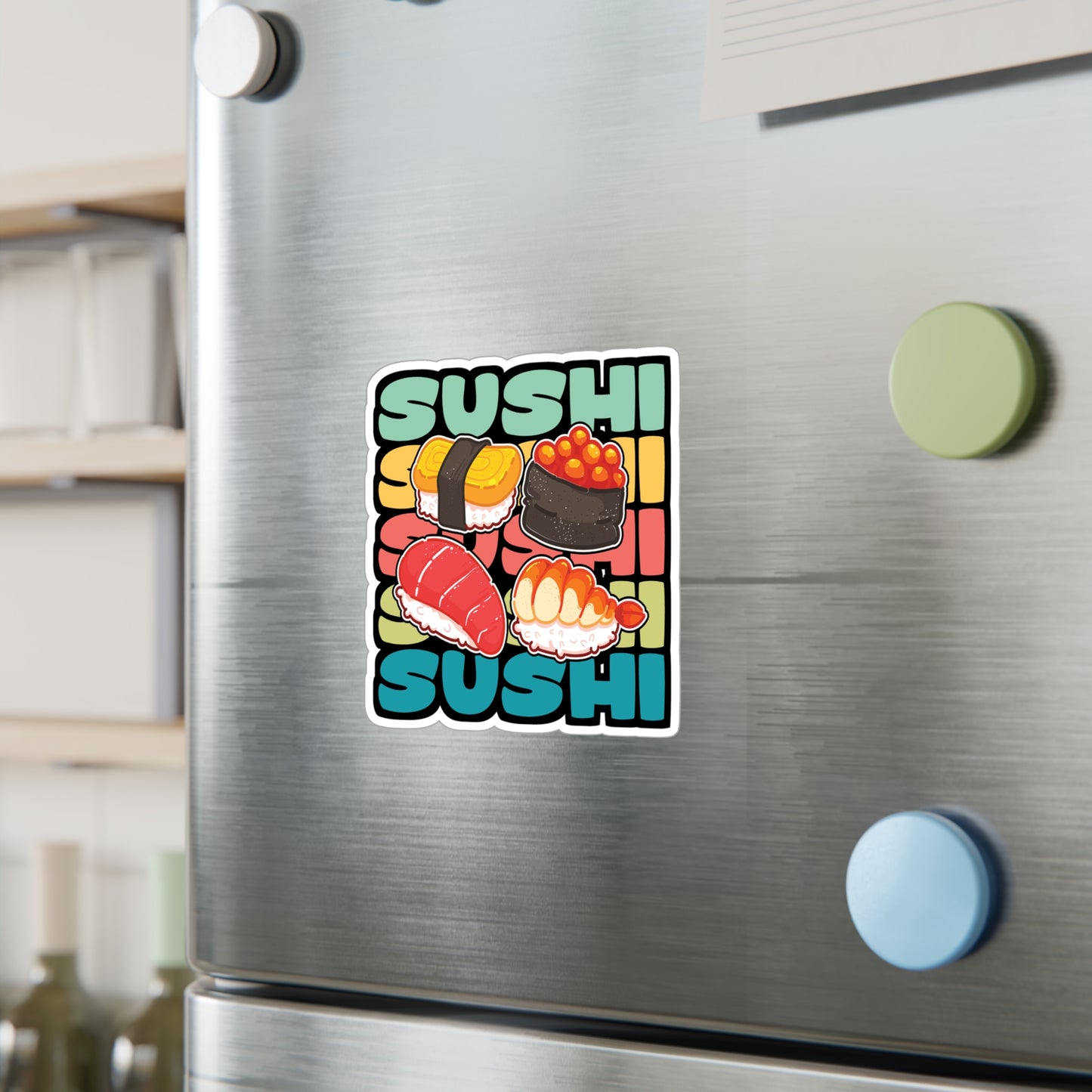 Sushi - Japan Sticker for Car Window Laptop Sticker. Water Bottle Sticker, Vinyl Japanese Decal, Gift idea Sticker - Japan Gift