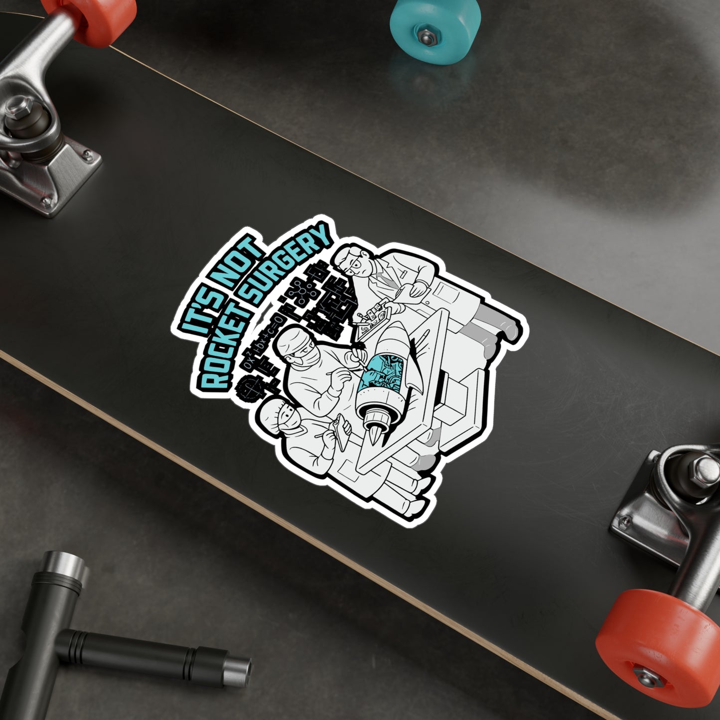 Doctor Sticker – "It's Not Rocket Surgery" Medical School Decals for Laptop, Water Bottle, Medicine Student Gifts, Waterproof Vinyl, Funny Doctor Accessory